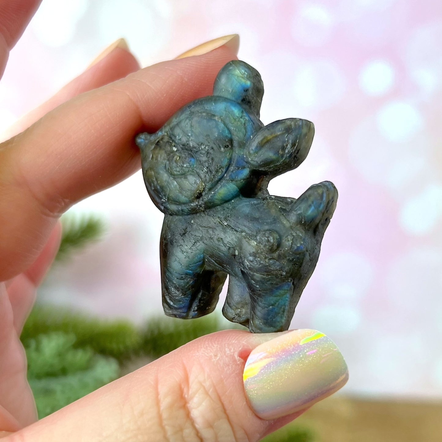 Labradorite Deer Carved Cabochon