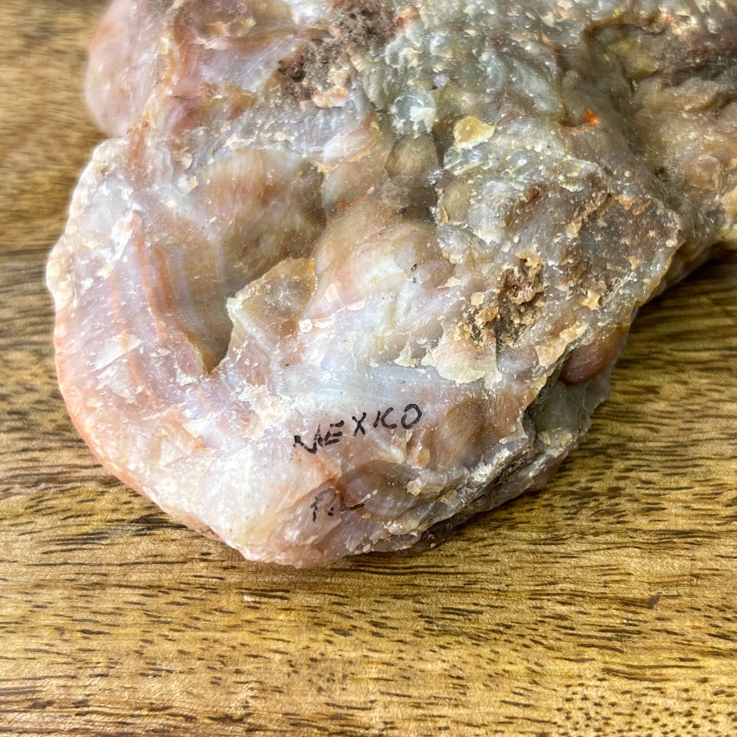 Pink Agate Half Polished Specimen