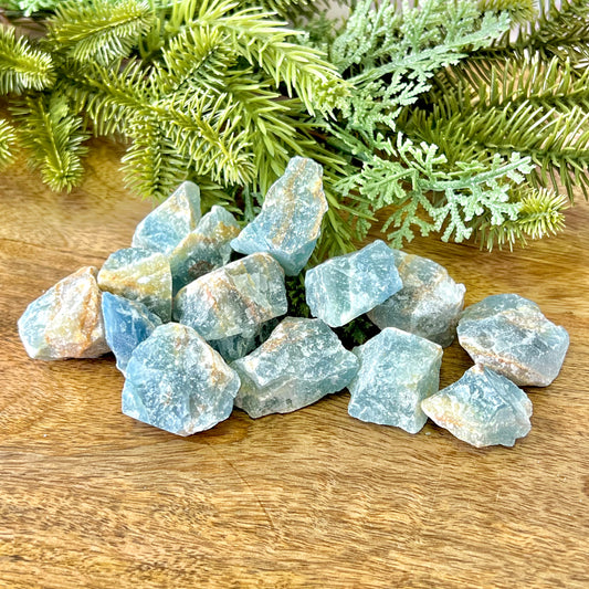 Lemurian Aquatine Blue Calcite Raw Stone - You get 1