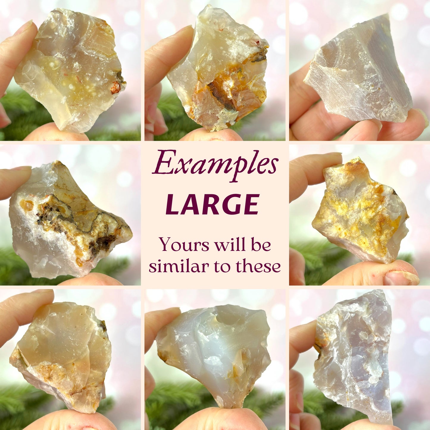 Flower Agate Raw Stone - Multiple Sizes - You get 1