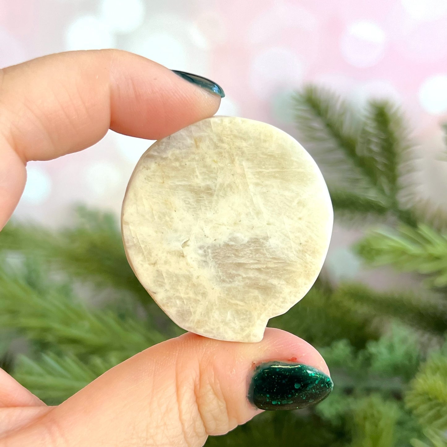 Belomorite Wolf Carved Crystal Cabochon