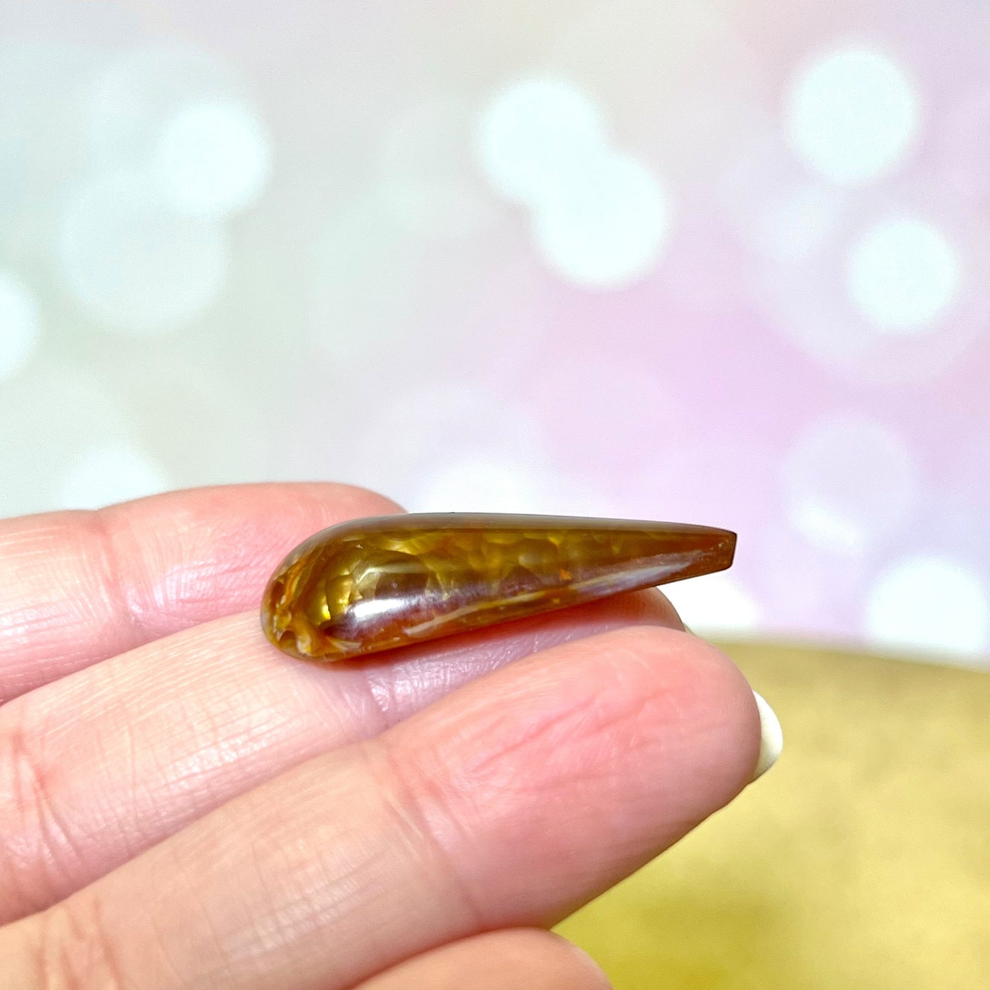Fire Agate Crystal Cabochon