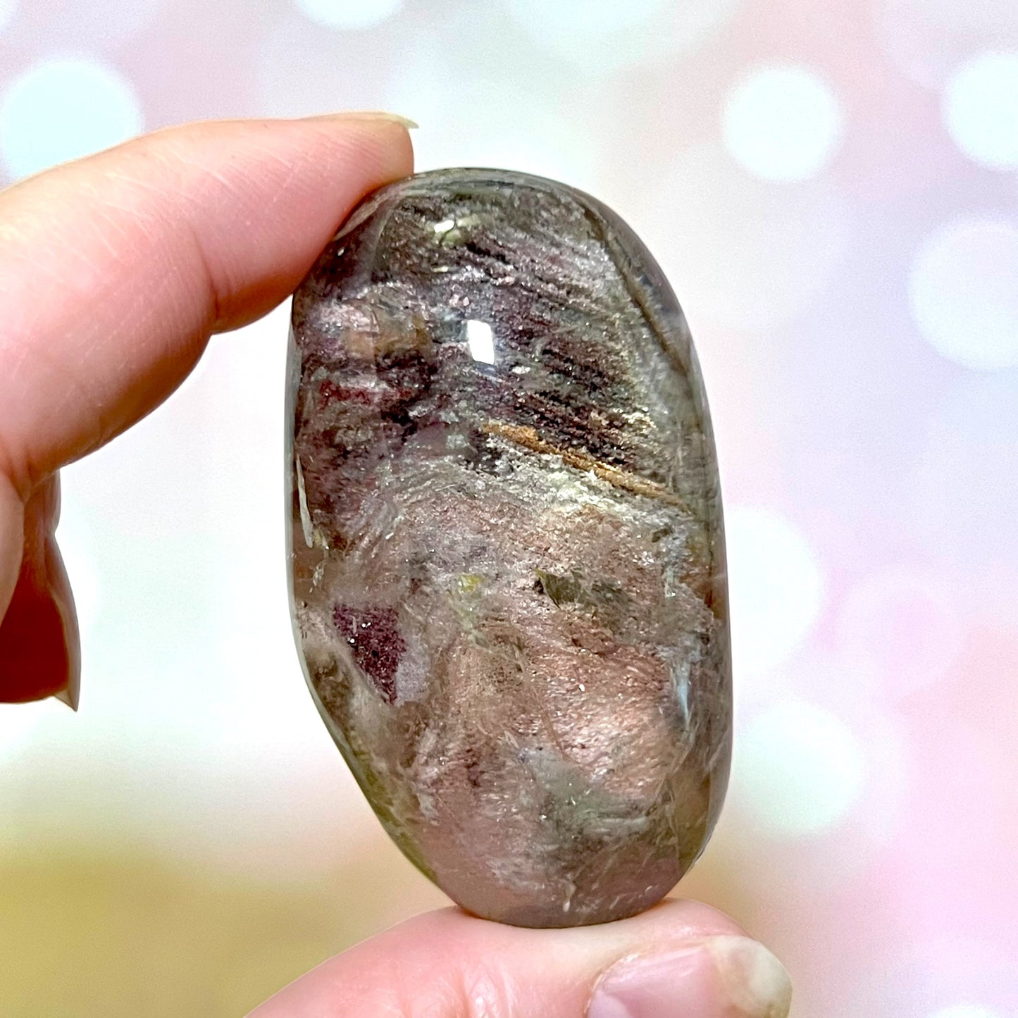 Garden Quartz Lodolite Crystal Lens