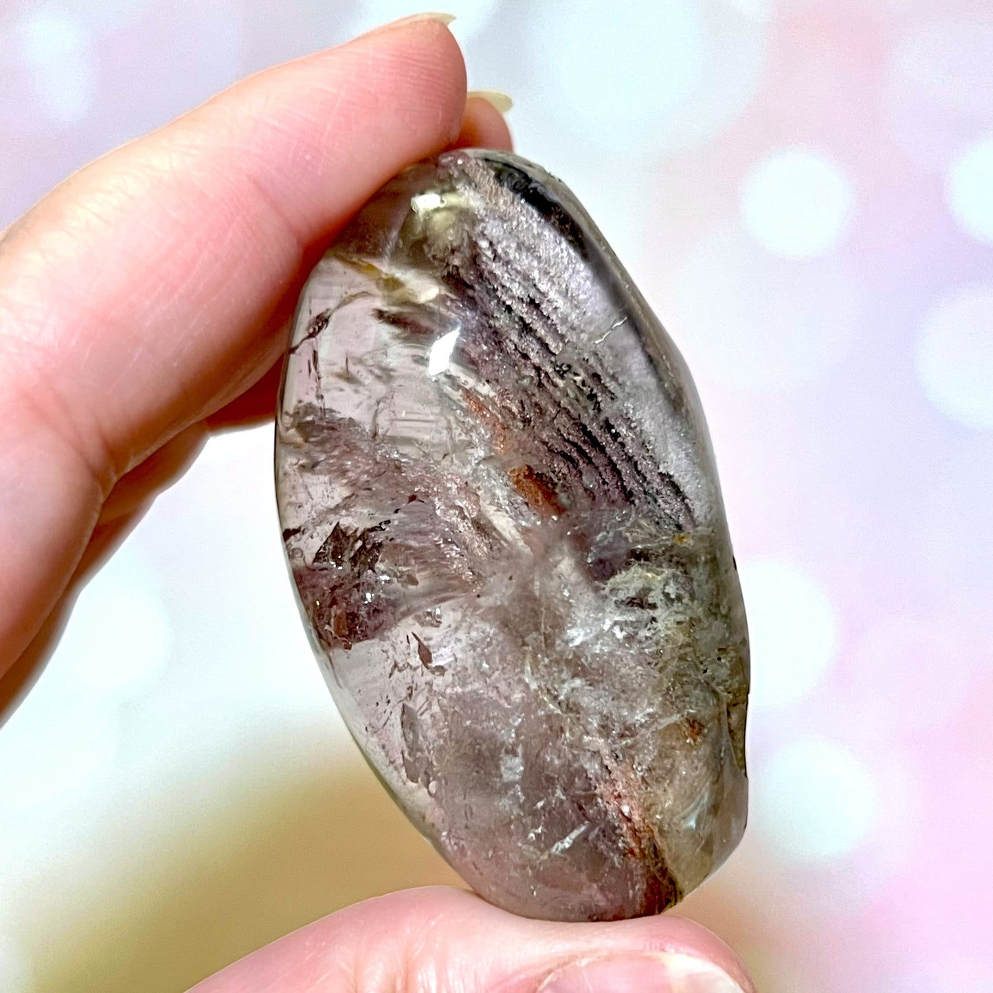 Garden Quartz Lodolite Crystal Lens