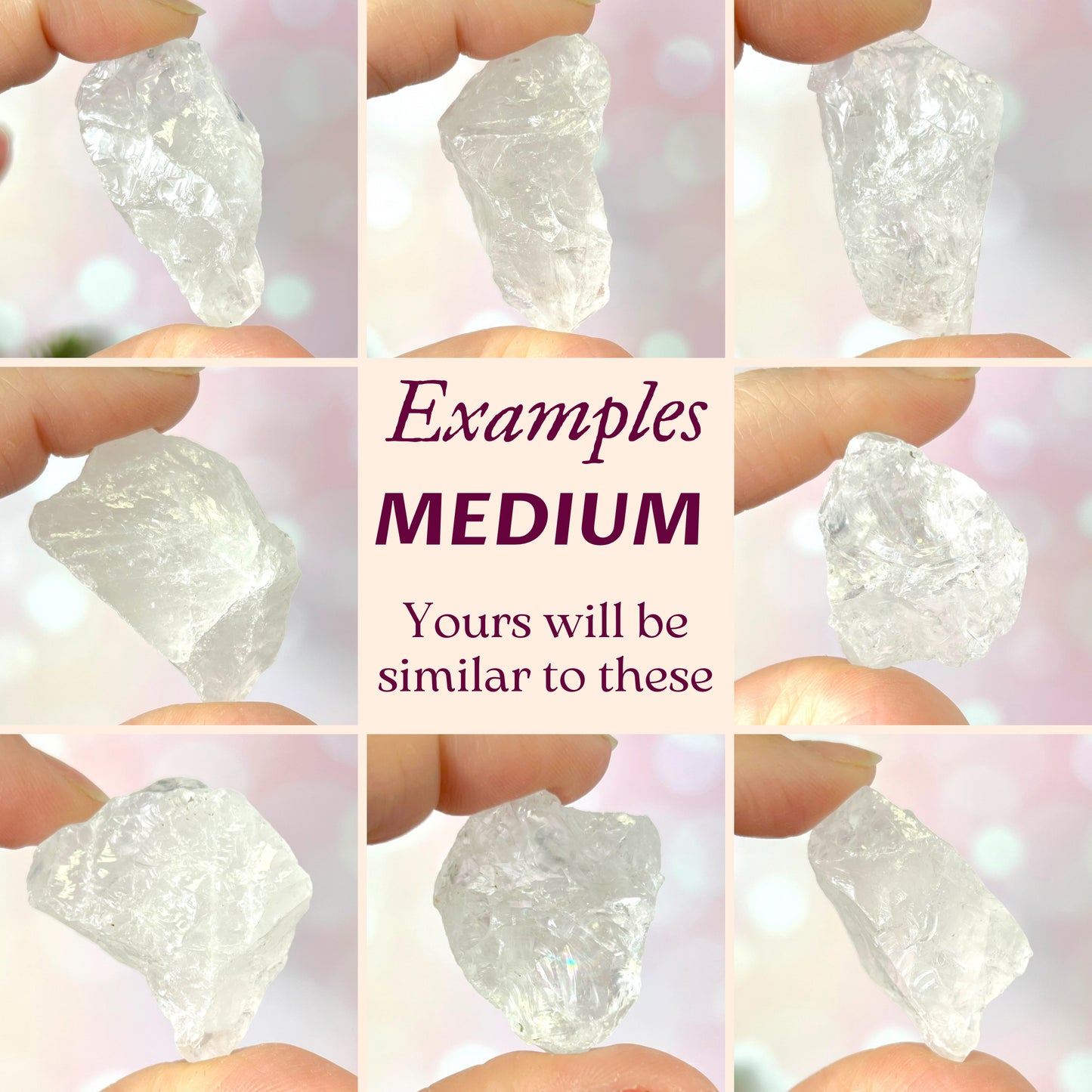 Clear Quartz Raw Stone - Multiple Sizes - You get 1