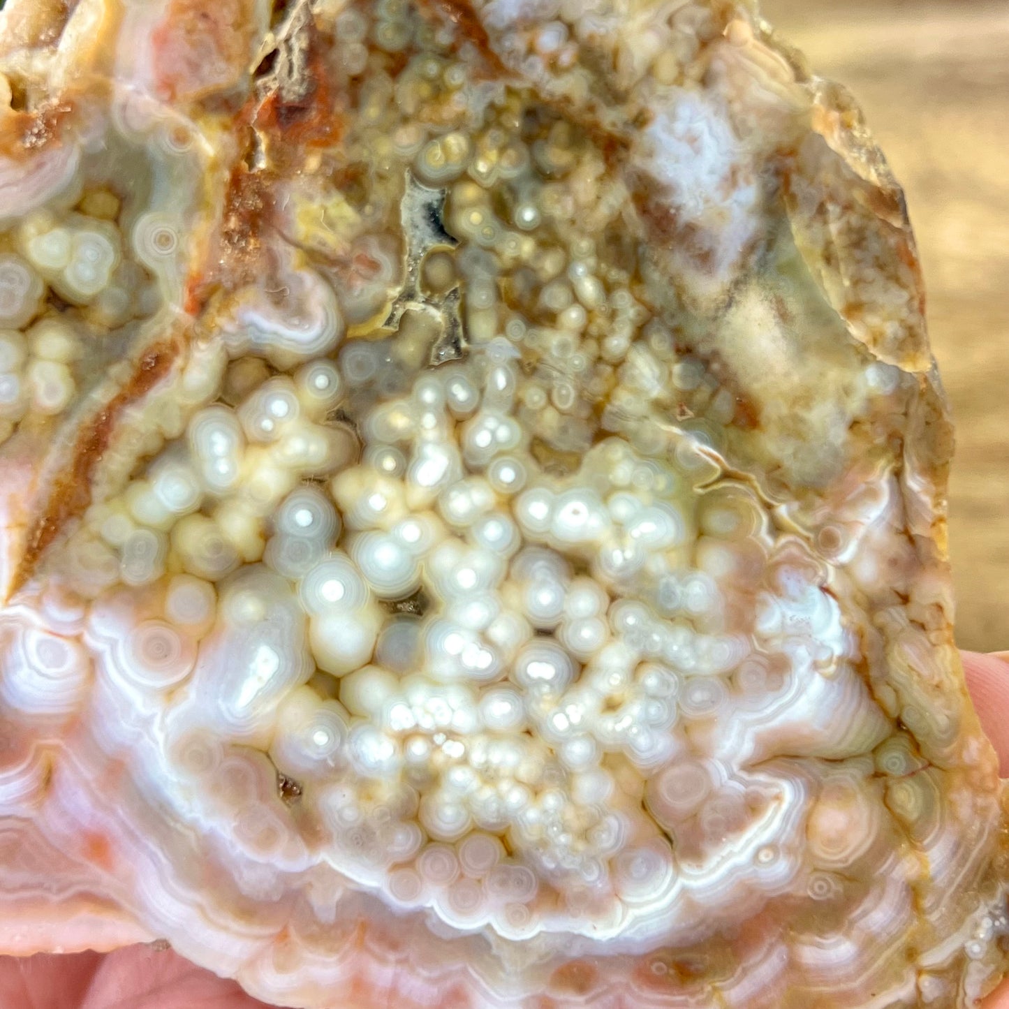 Pink Agate Half Polished Specimen