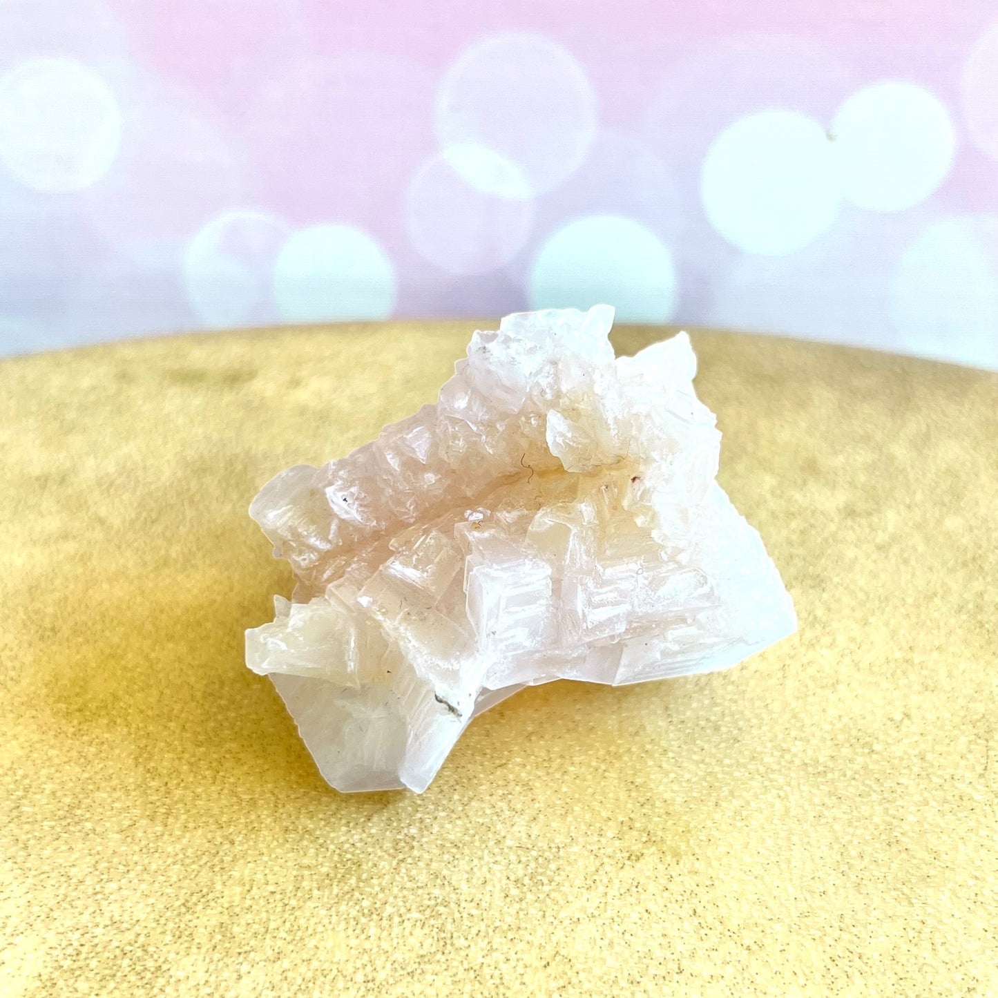 Halite Light Pink Crystal Mineral Specimen
