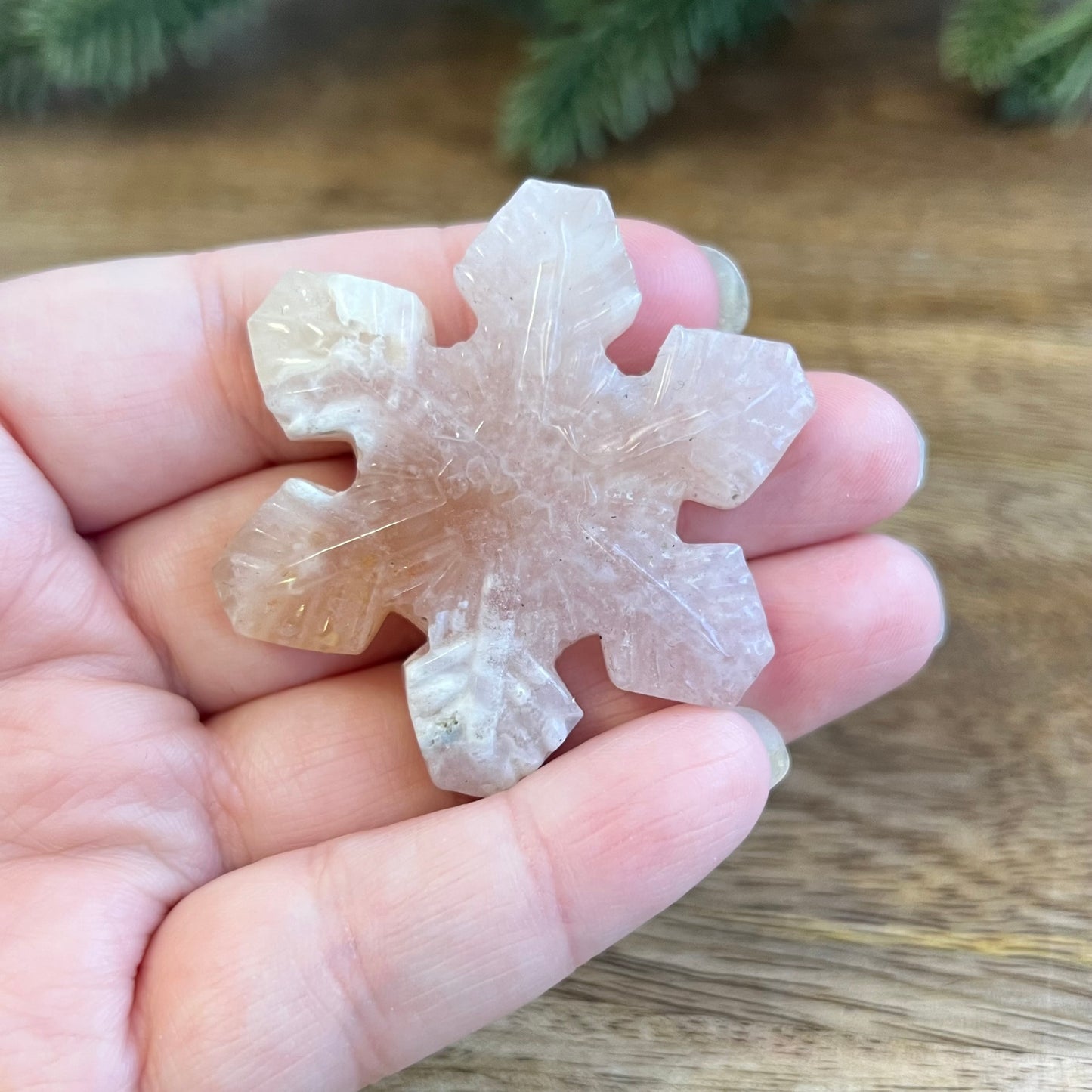 Flower Agate Snowflake Crystal Gemstone Cabochon