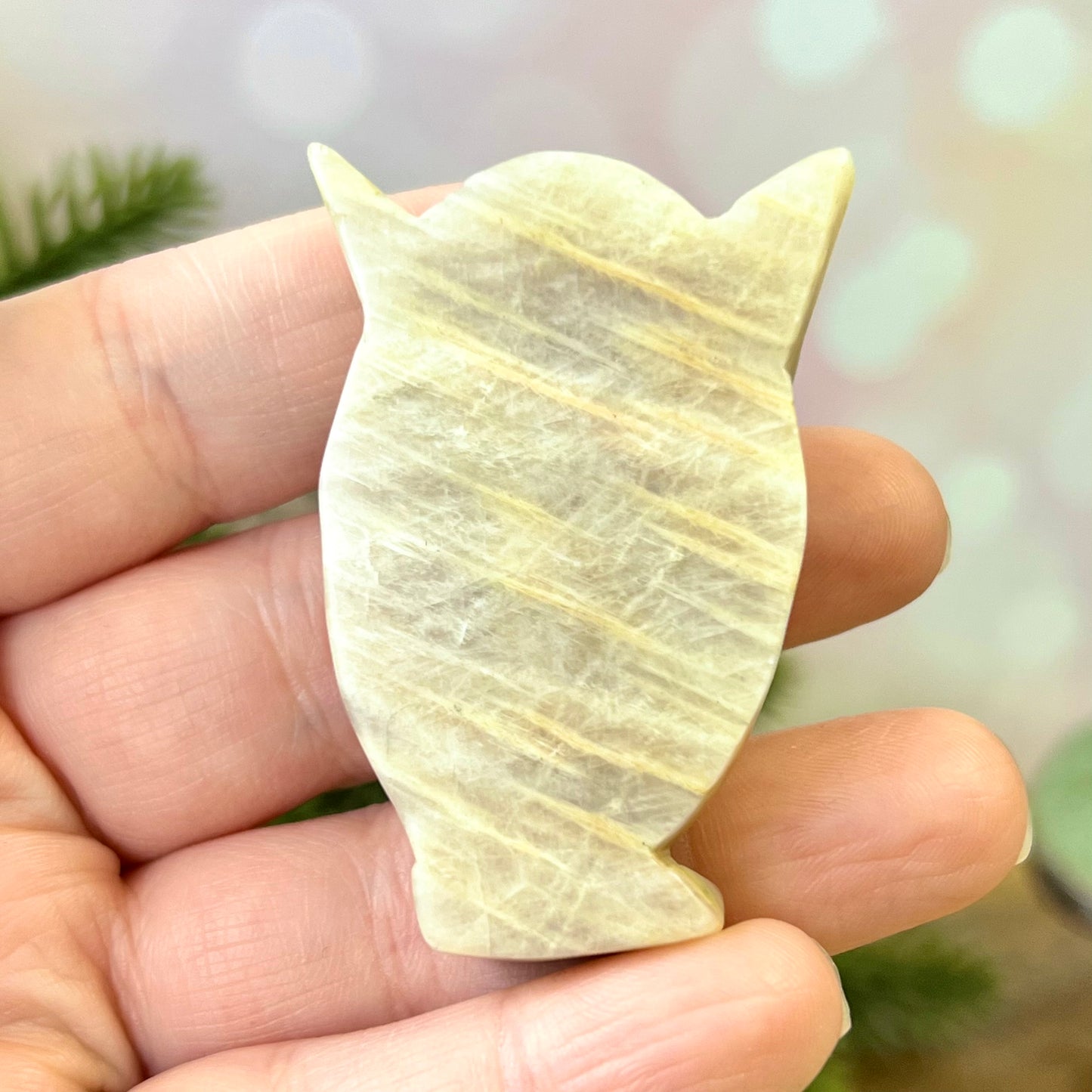 Angel Belomorite Sunstone in Moonstone Carved Cabochon