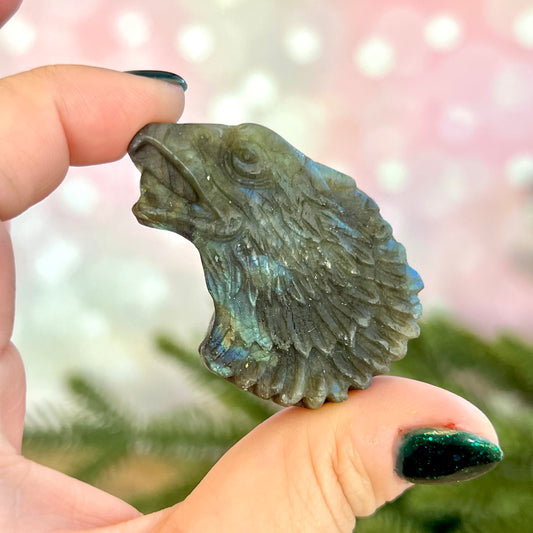 Eagle Labradorite Crystal Carved Cabochon