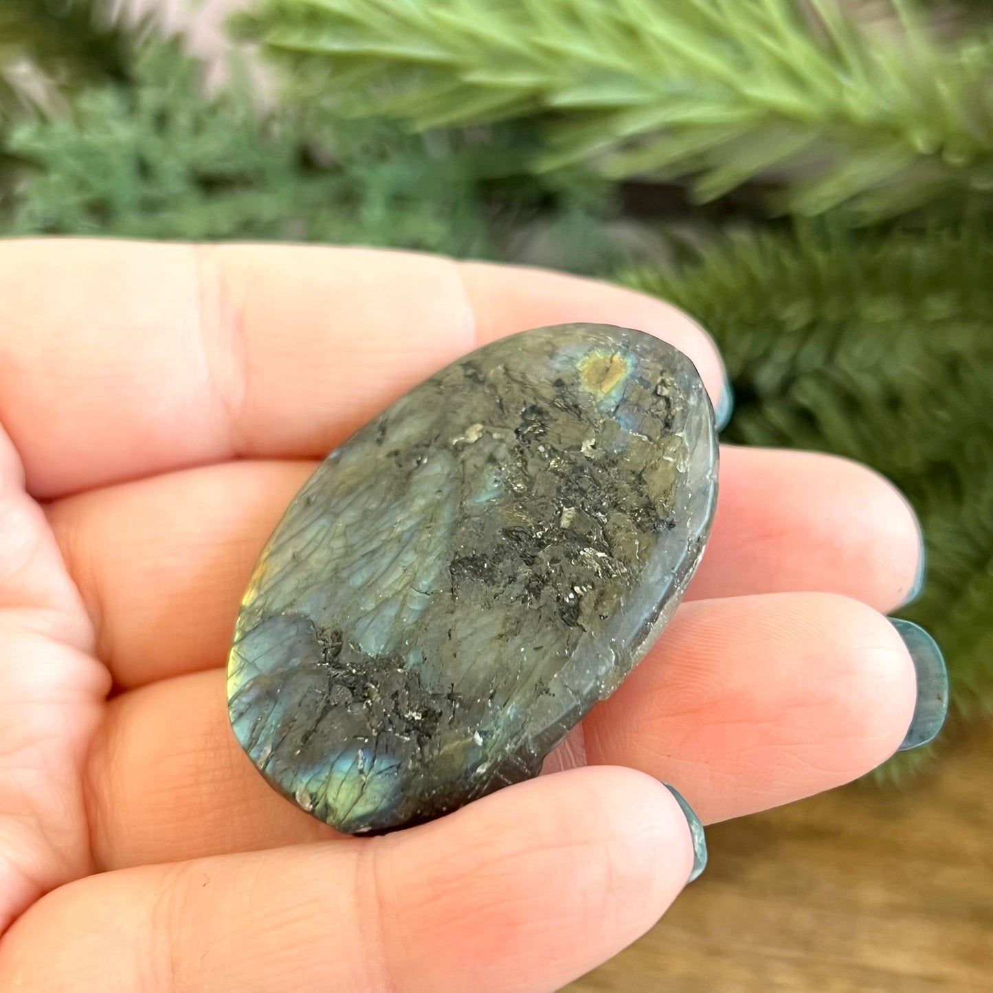 Labradorite Owl Carved Cabochon
