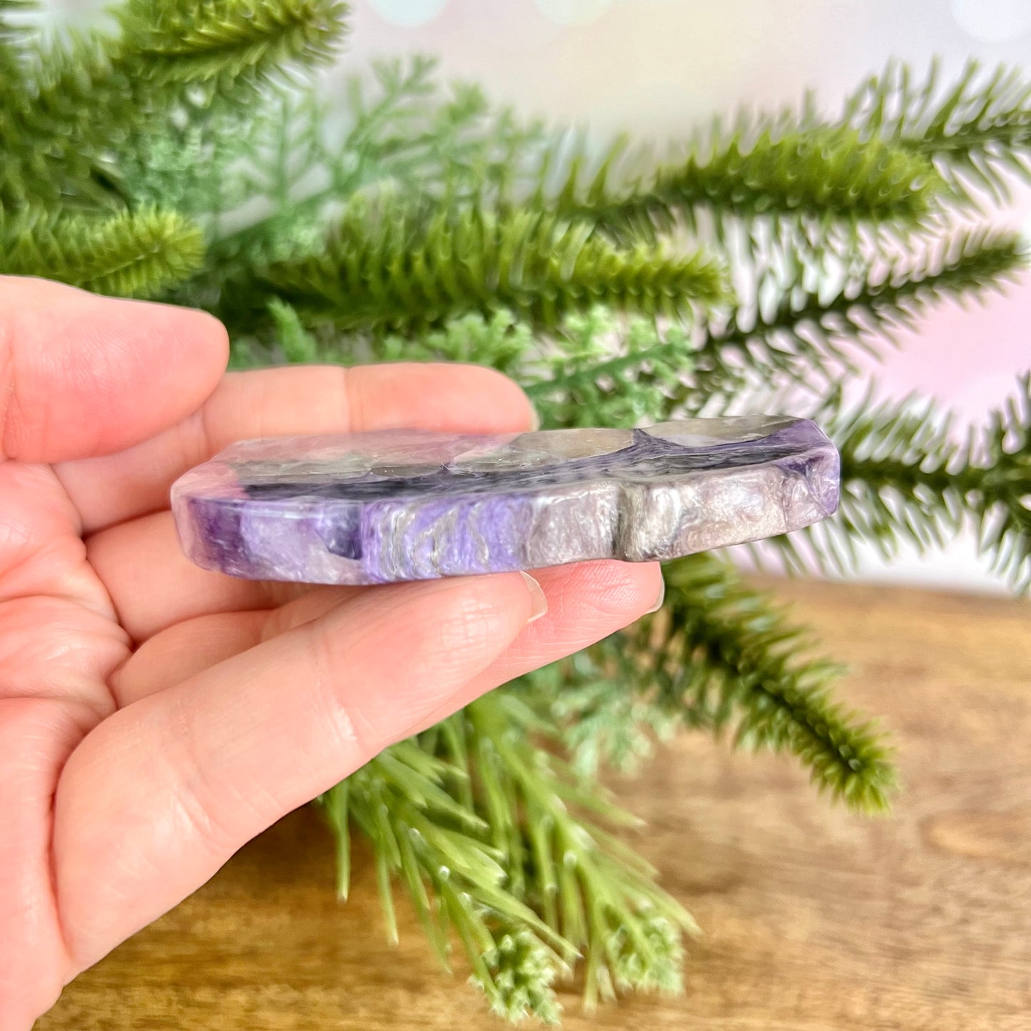 Charoite with Quartz Polished Slab