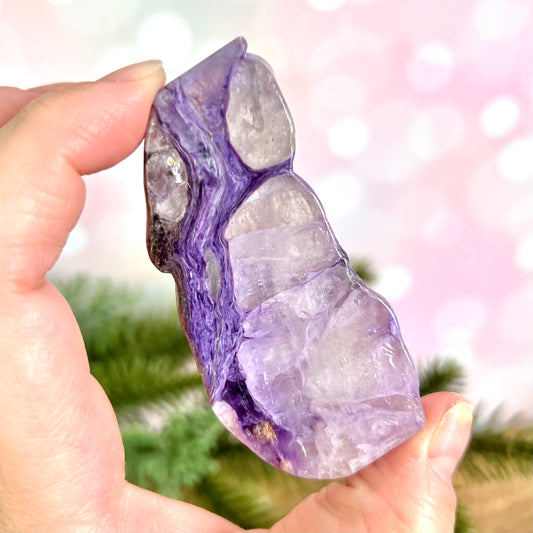 Charoite with Quartz Polished Slab