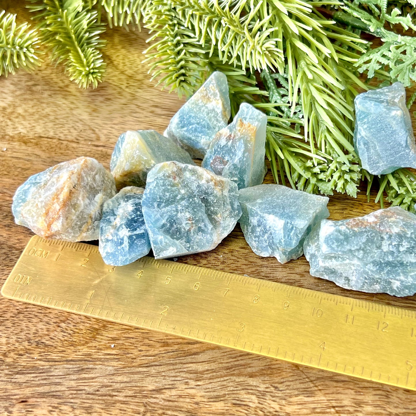 Lemurian Aquatine Blue Calcite Raw Stone - You get 1
