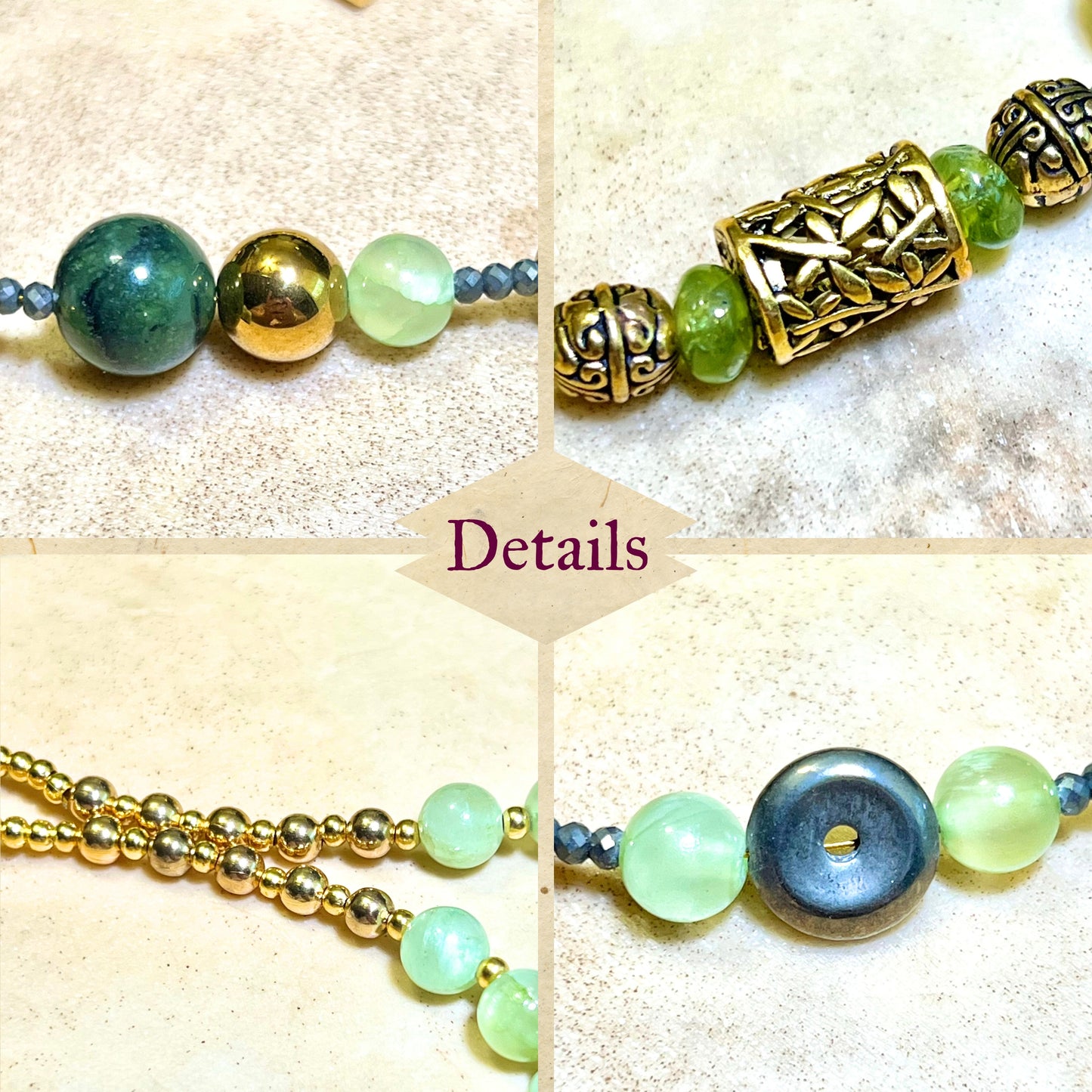 Prosperity Frog Handmade Beaded Crystal Gemstone Necklace