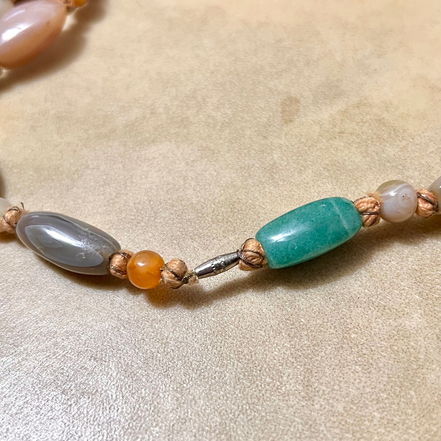 Beggars Beads from the 1960s Vintage Gemstone Necklace