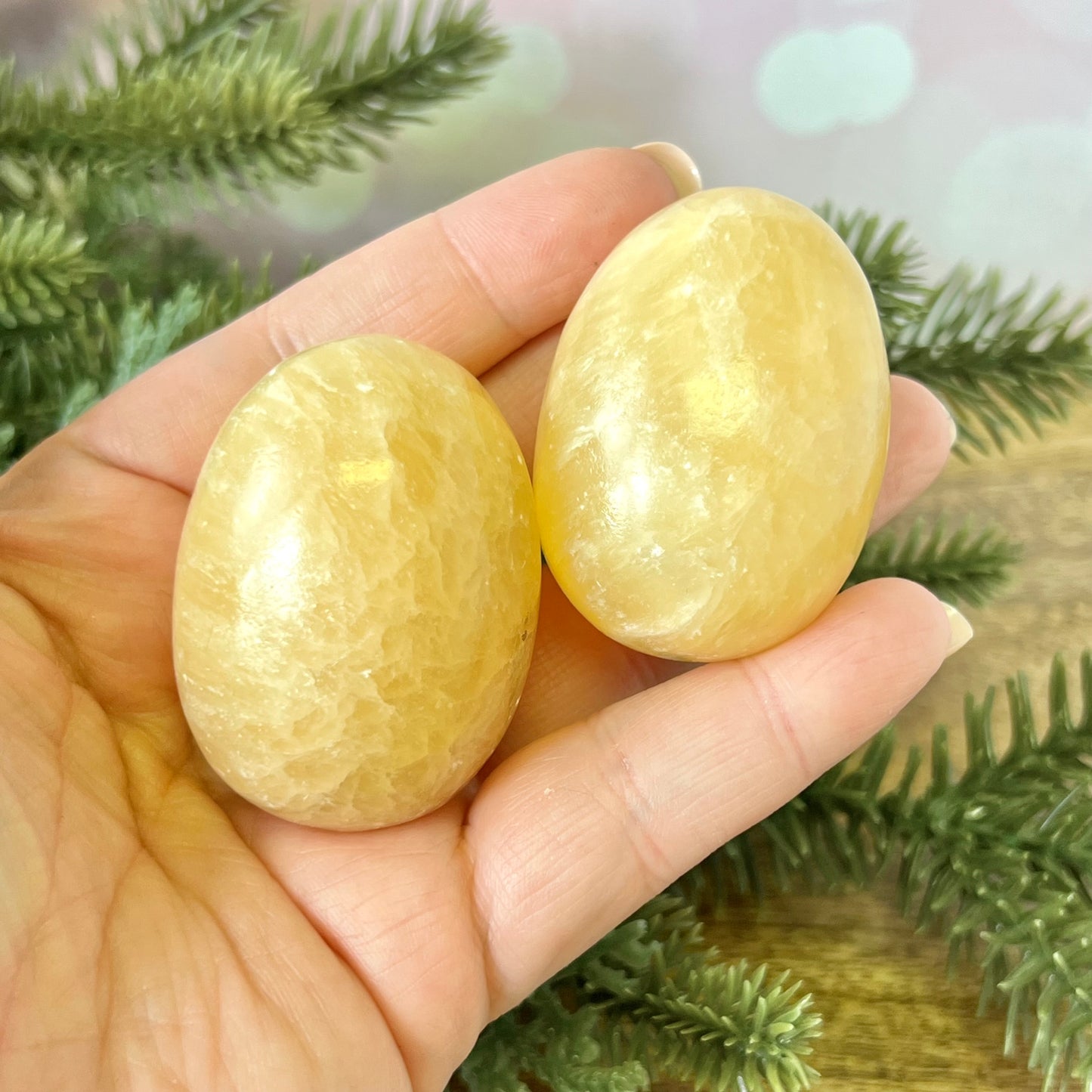 Honey Calcite Crystal Egg - You get one