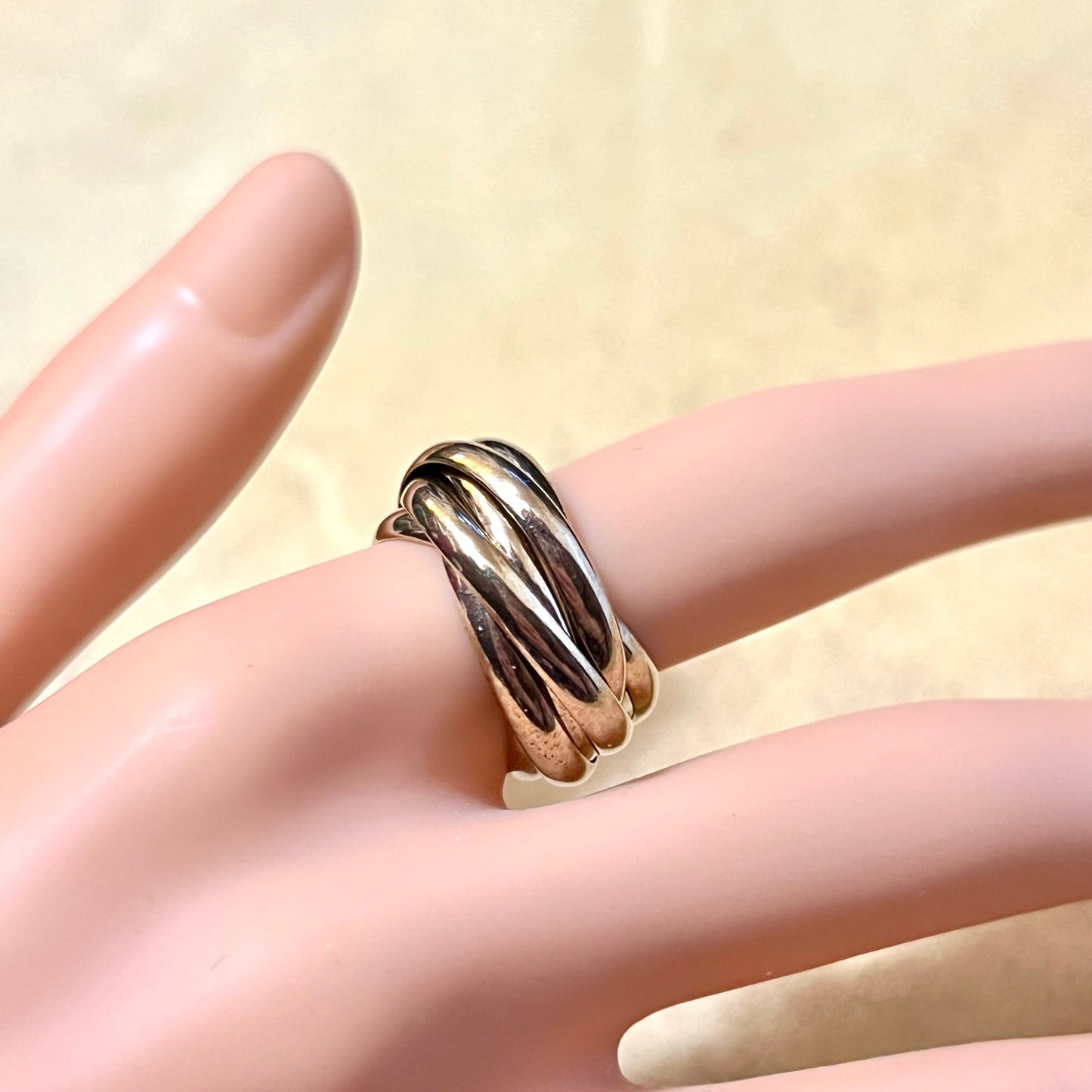 Sterling Silver Vintage Stacking Puzzle Ring Size 7