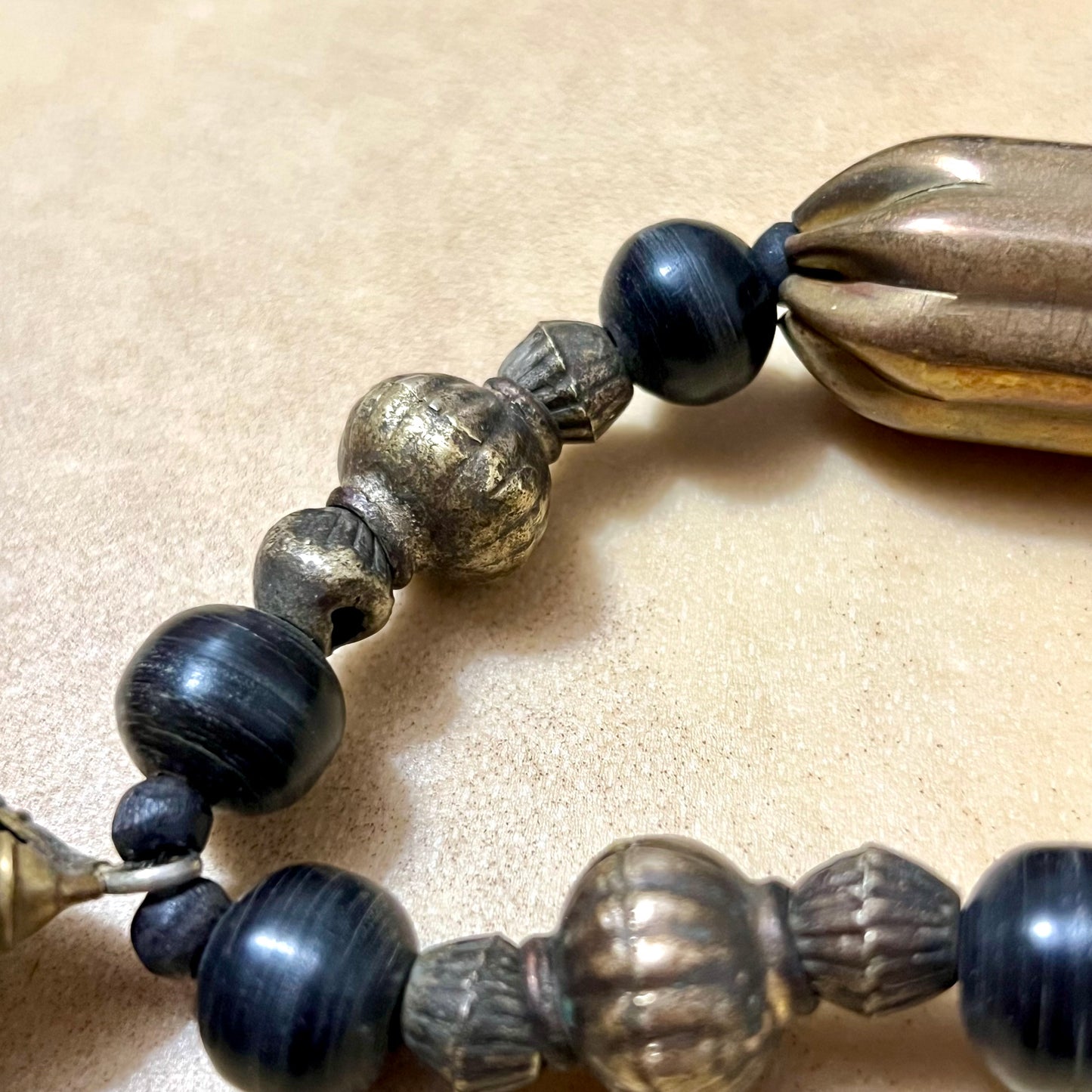 Bronze Seashell Vintage Rattle Statement Necklace