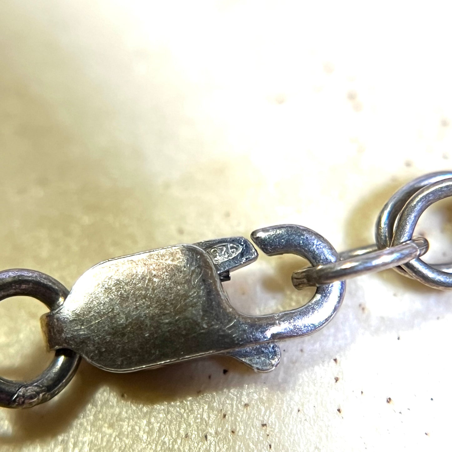 Sponge Coral & Mother of Pearl Teardrop Sterling Silver Necklace - Vintage