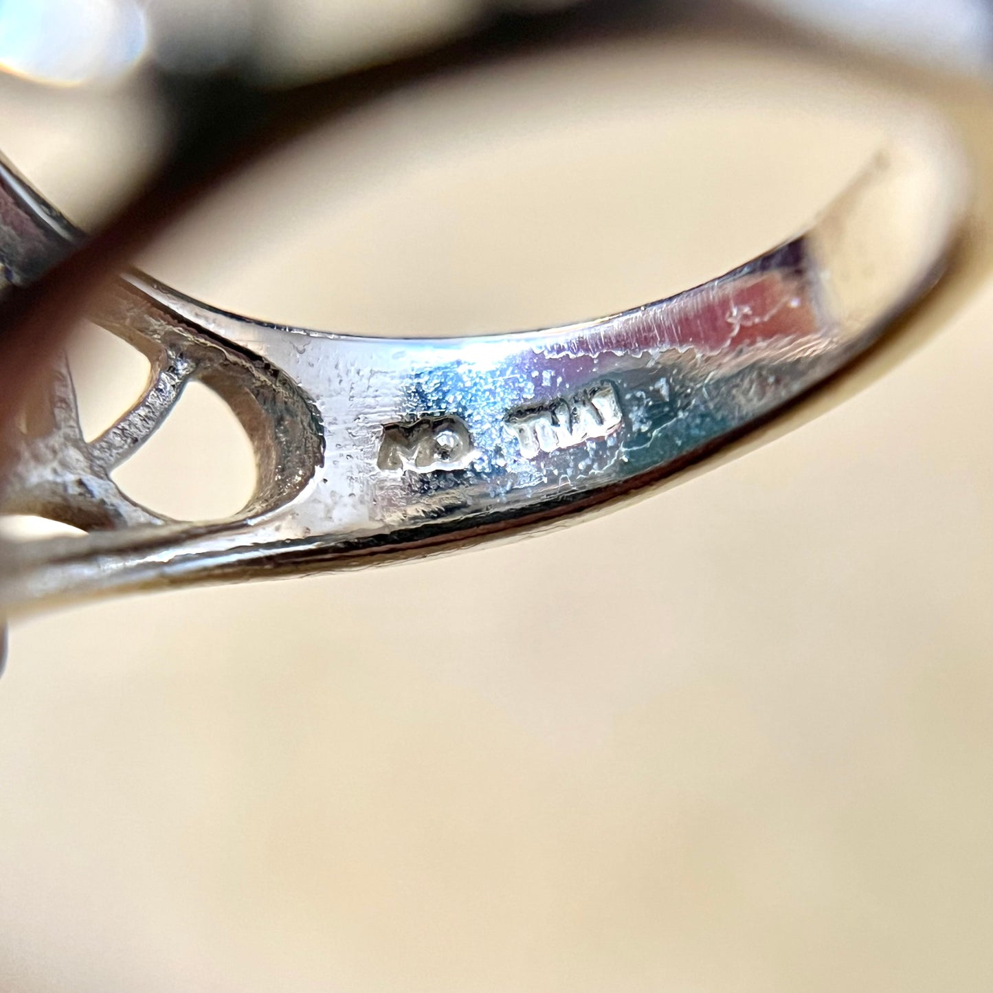 Turquoise in Sterling Silver Gemstone Vintage Ring Size 8