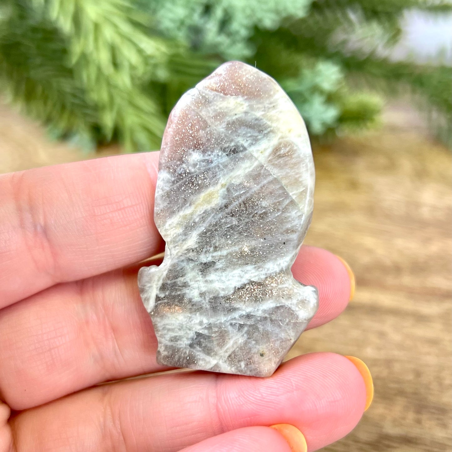 a person holding a rock in their hand