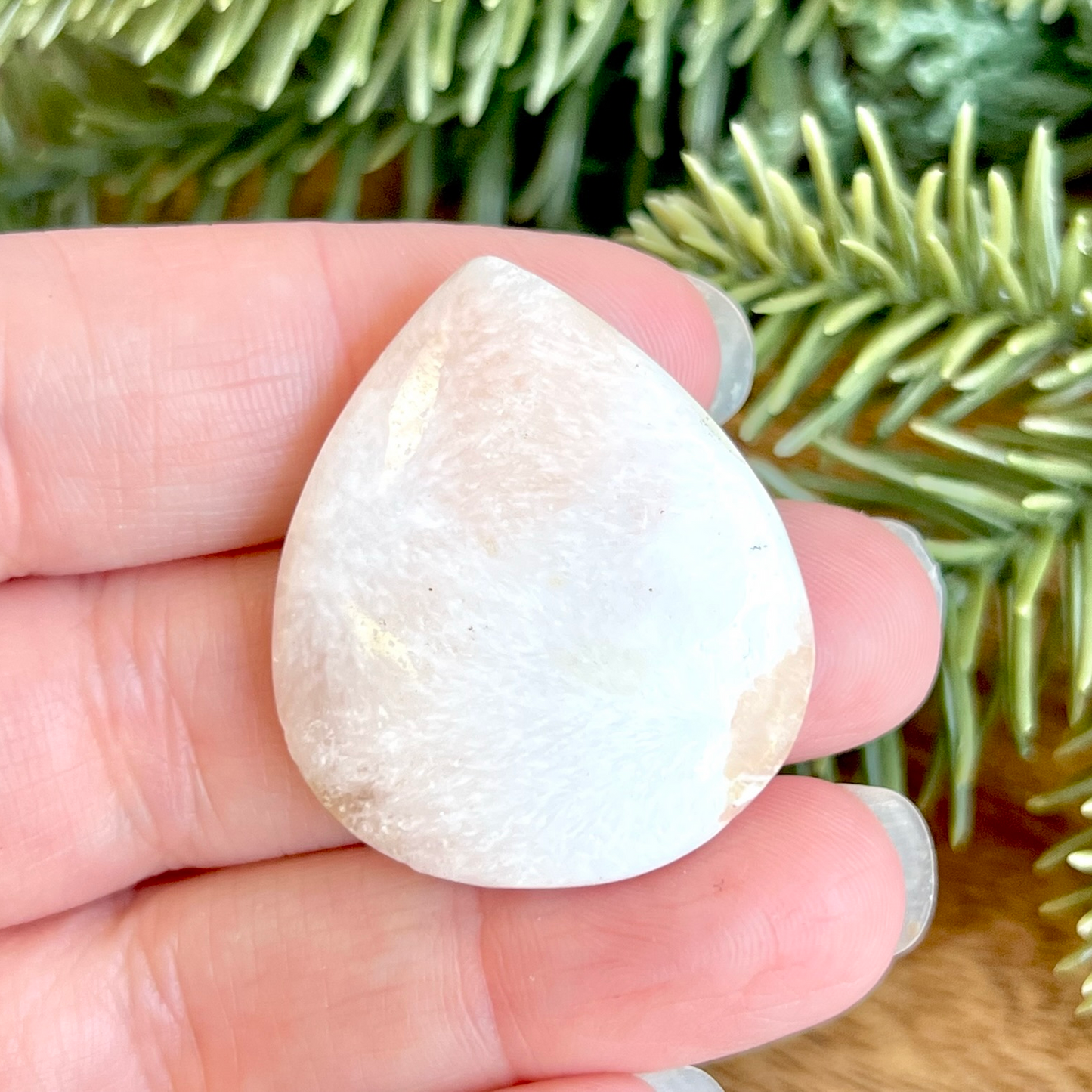 a person holding a rock in their hand