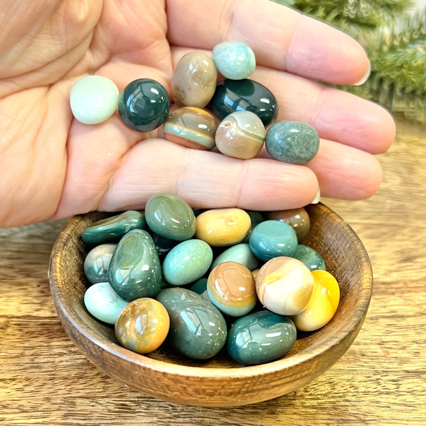 Indian Agate Tumbled Crystals - You get one