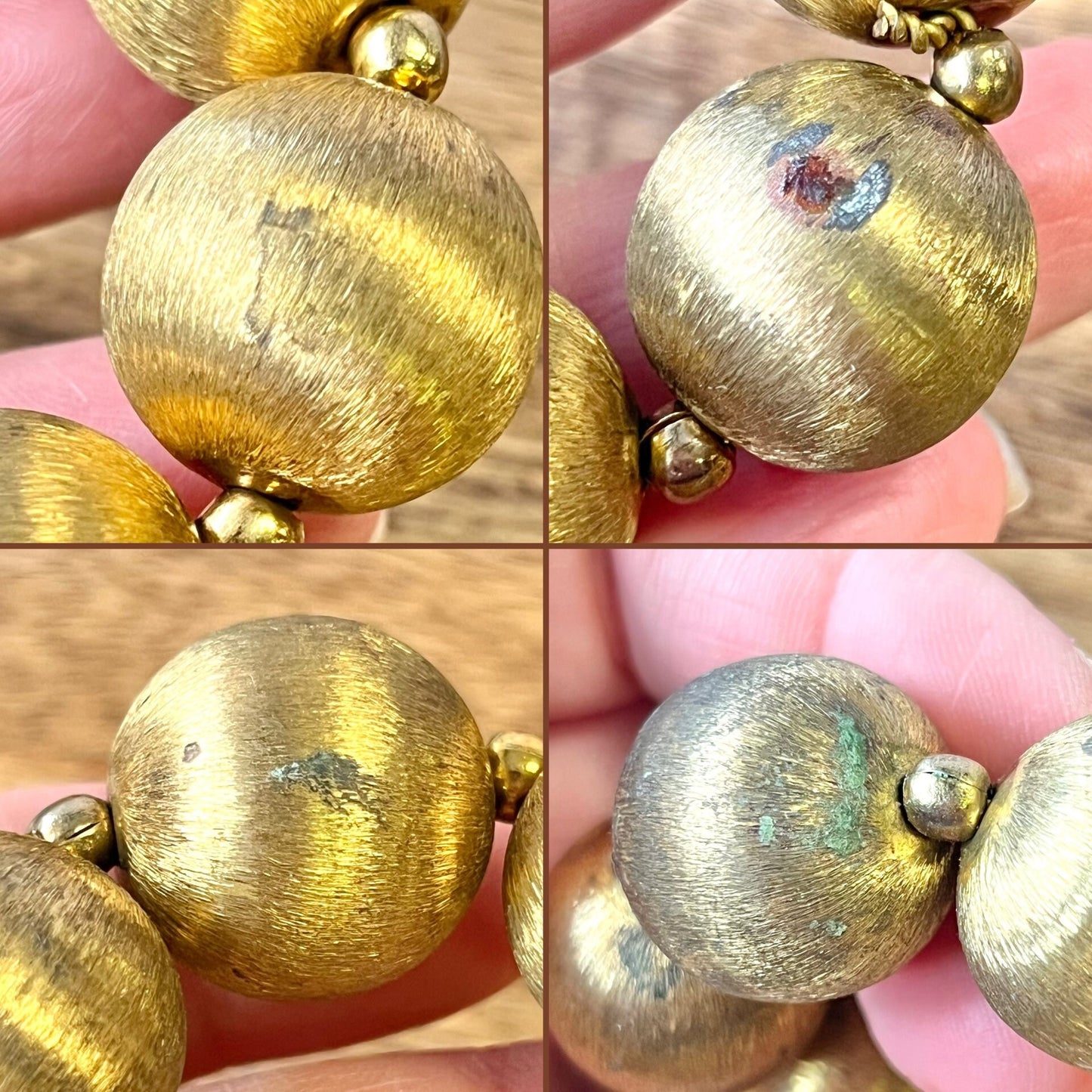 Vintage Gold Bead Crystal Sphere Stand - You get one