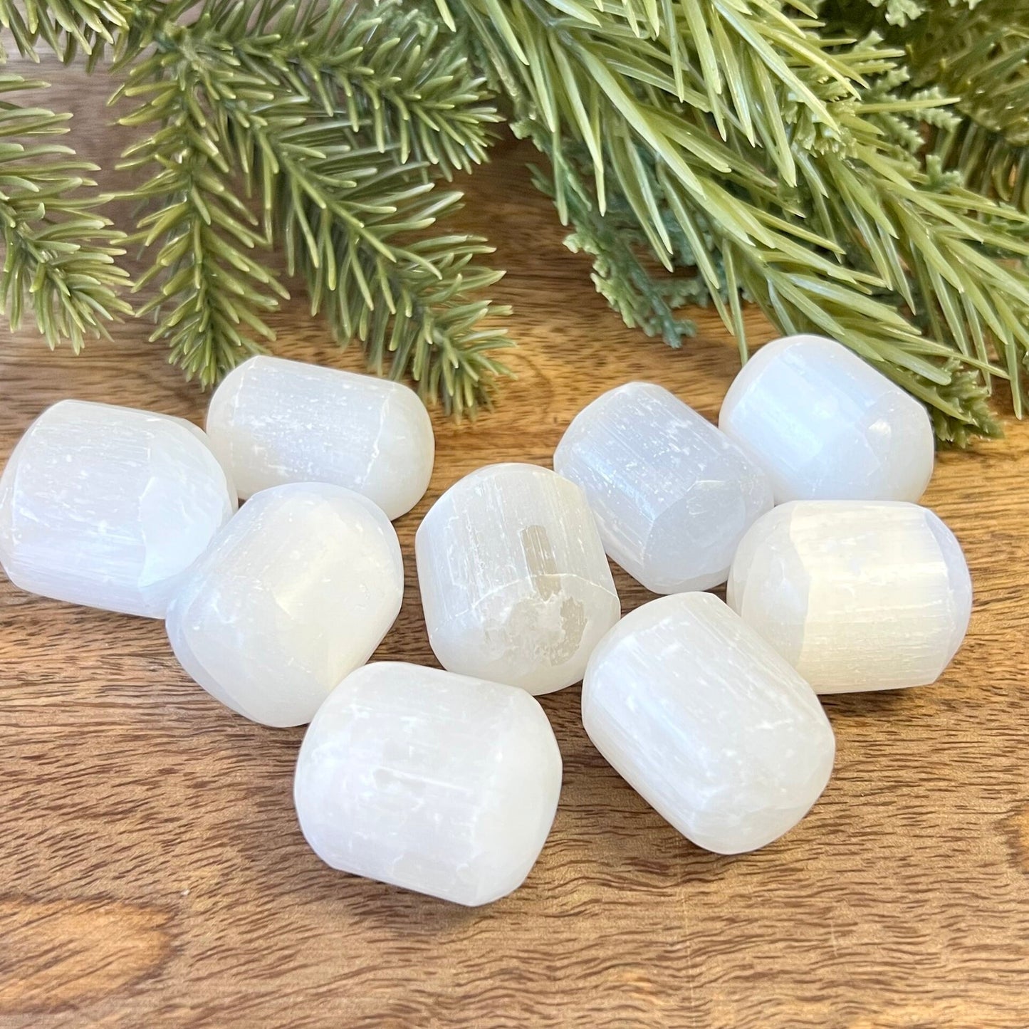 Satin Spar Selenite Tumbled Crystal - You get one
