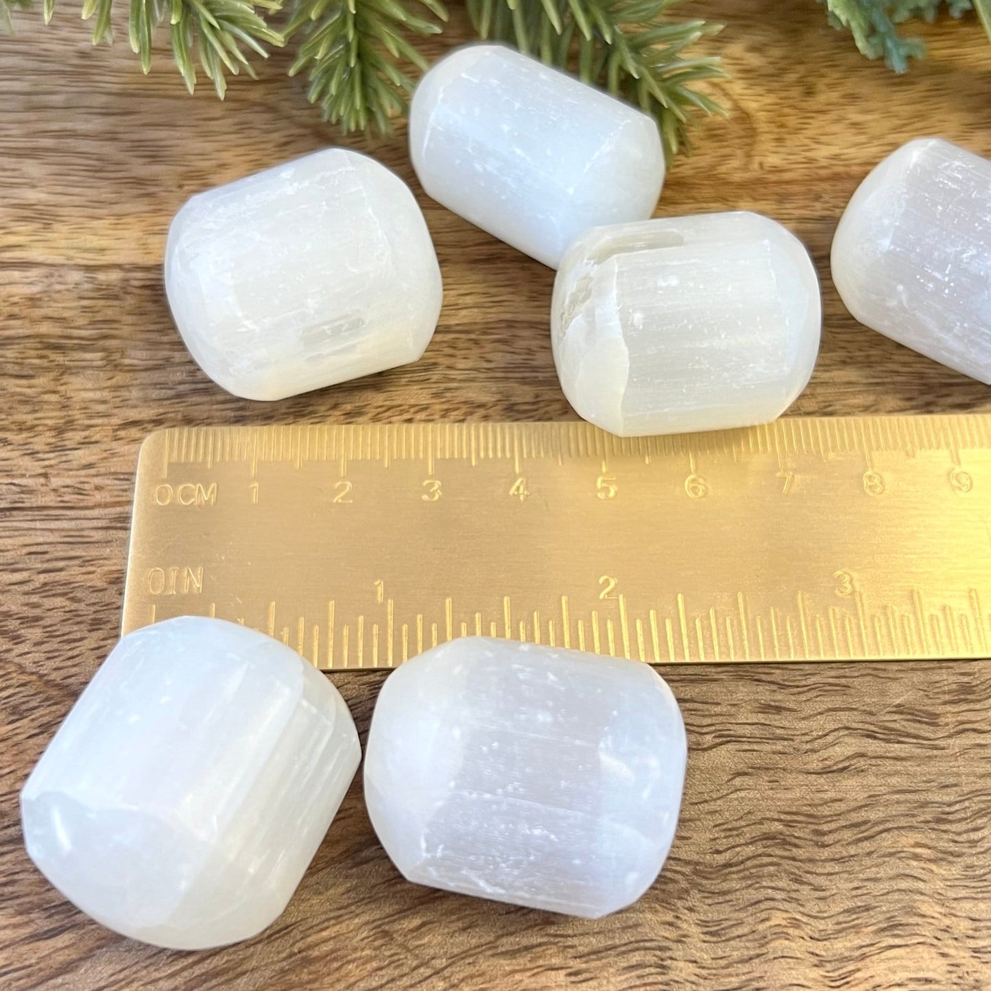 Satin Spar Selenite Tumbled Crystal - You get one