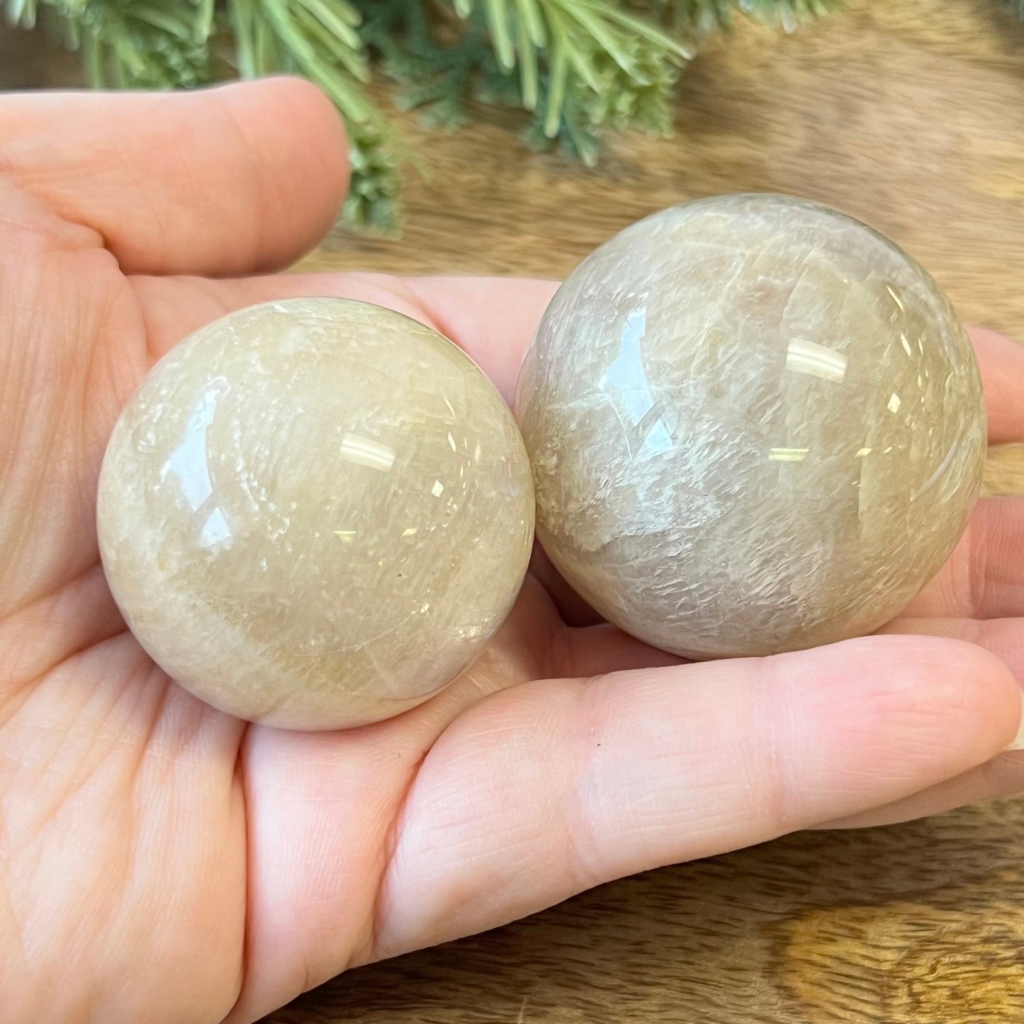 Sunstone in Moonstone Belomorite Sphere - You get one
