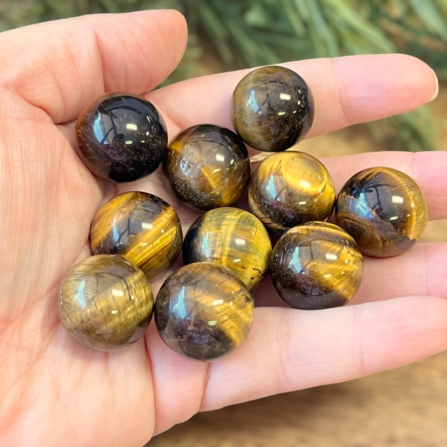 Tigers Eye Marble Mini Sphere - You get one