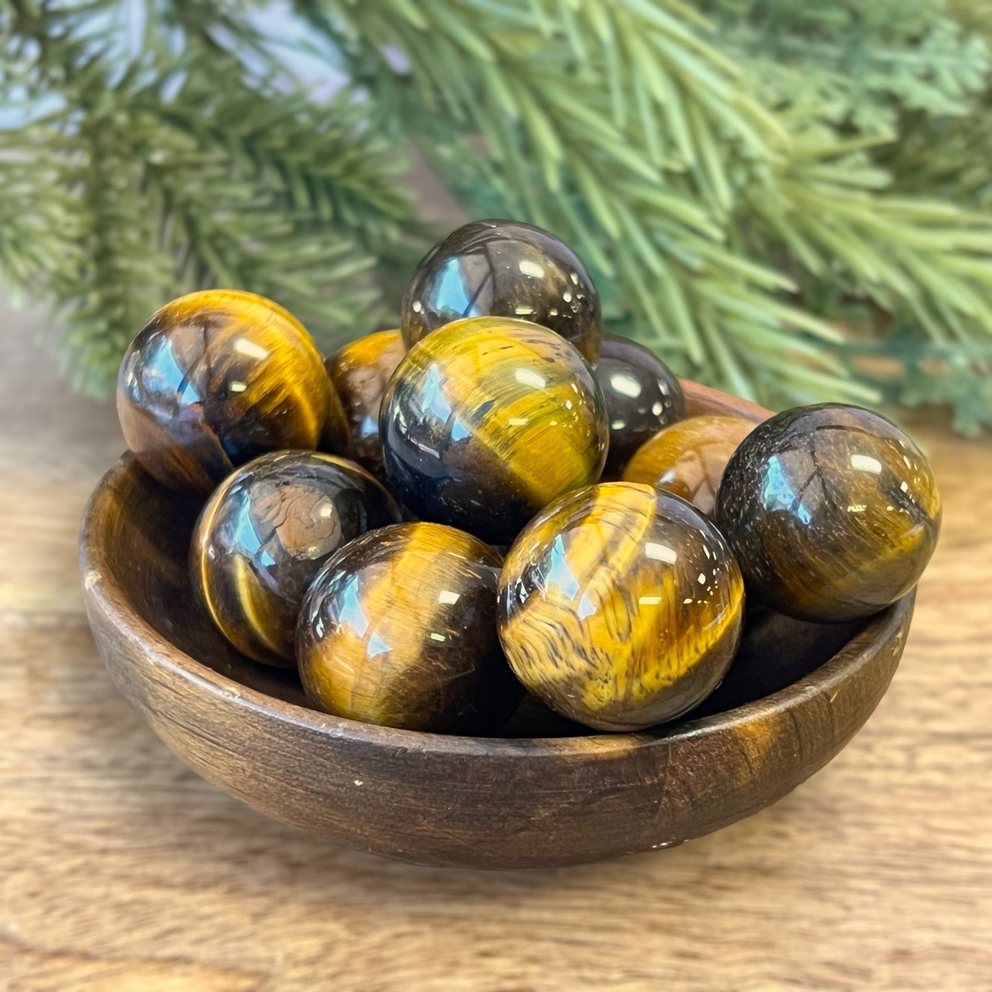 Tigers Eye Marble Mini Sphere - You get one