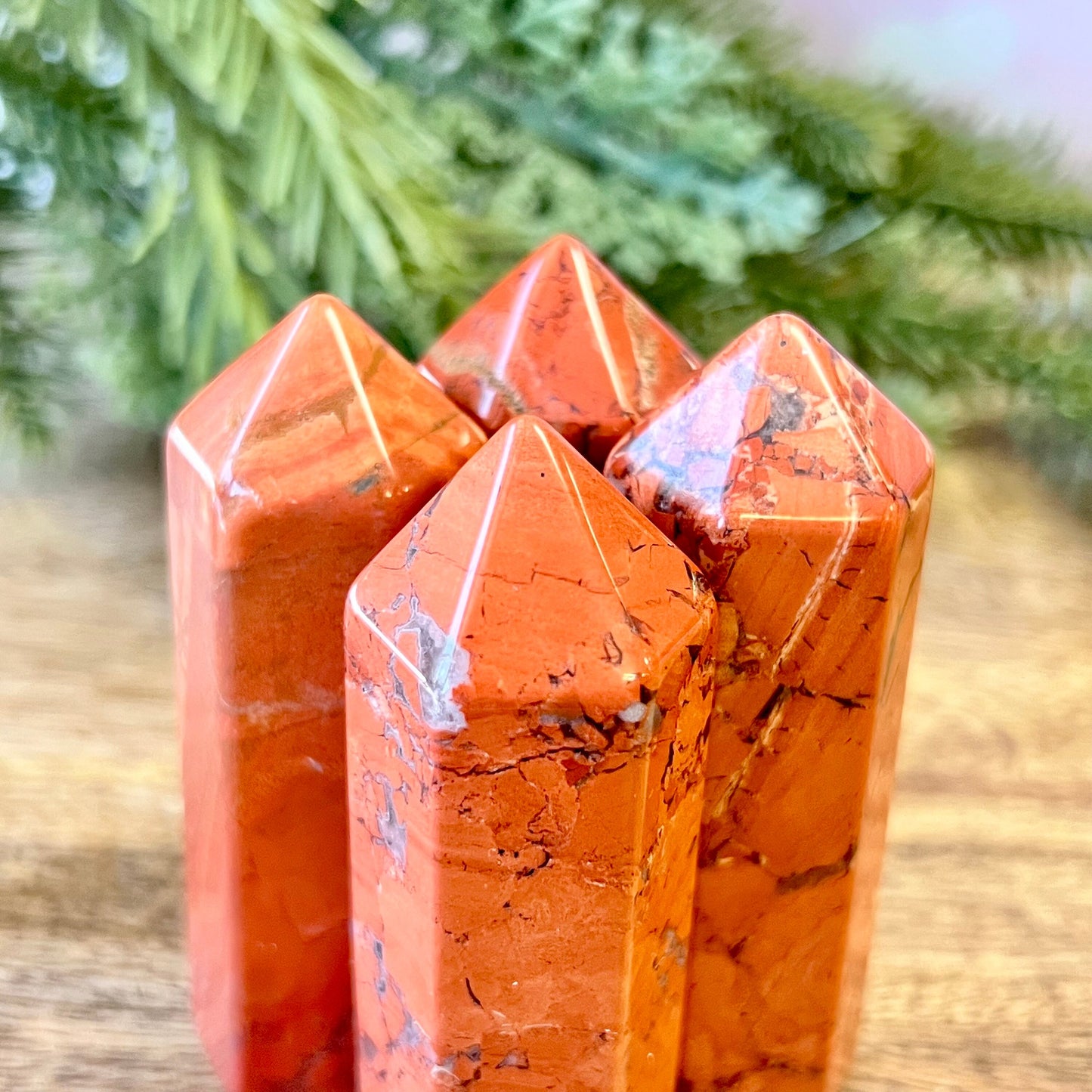 Red Jasper Tumbled Crystal Tower - You get one