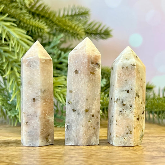 Pink Granite Crystal Tower - You get one