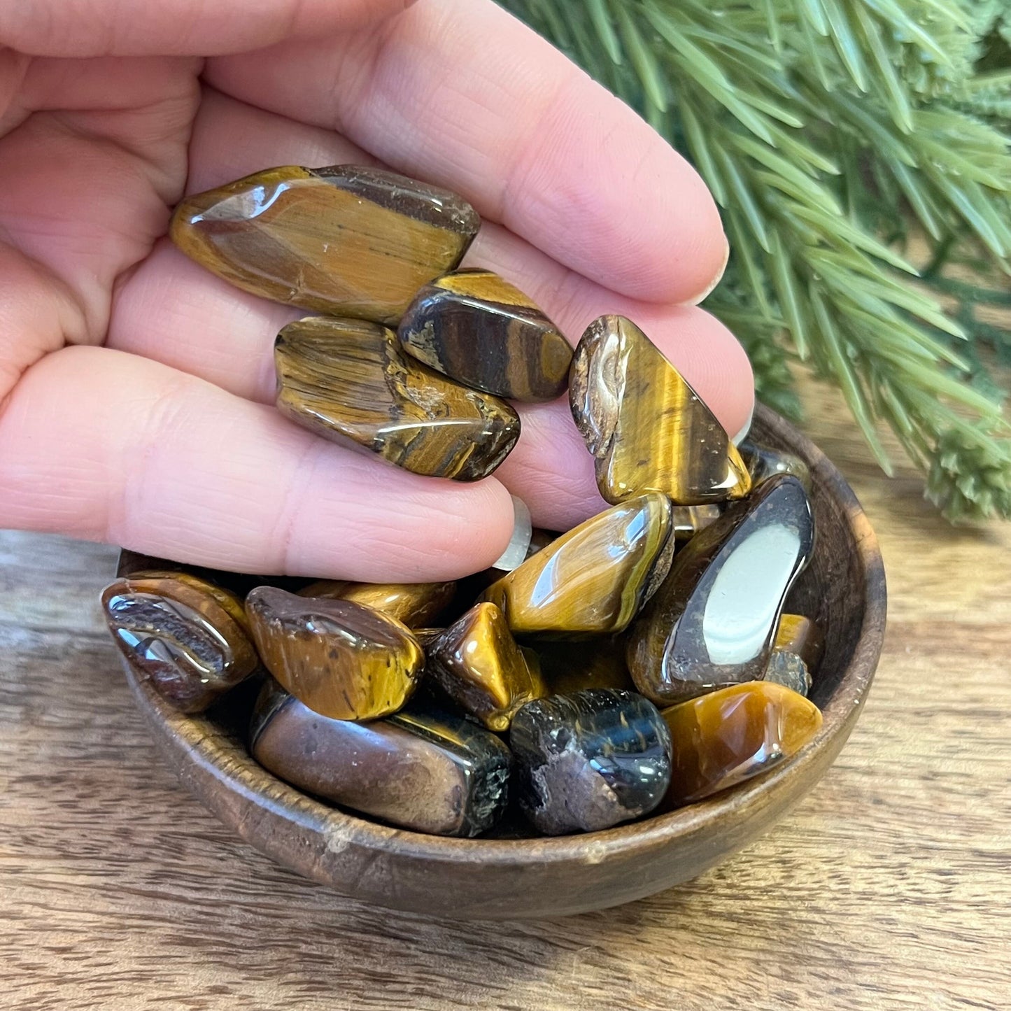 Tigers Eye Tumbled Crystals - You get one