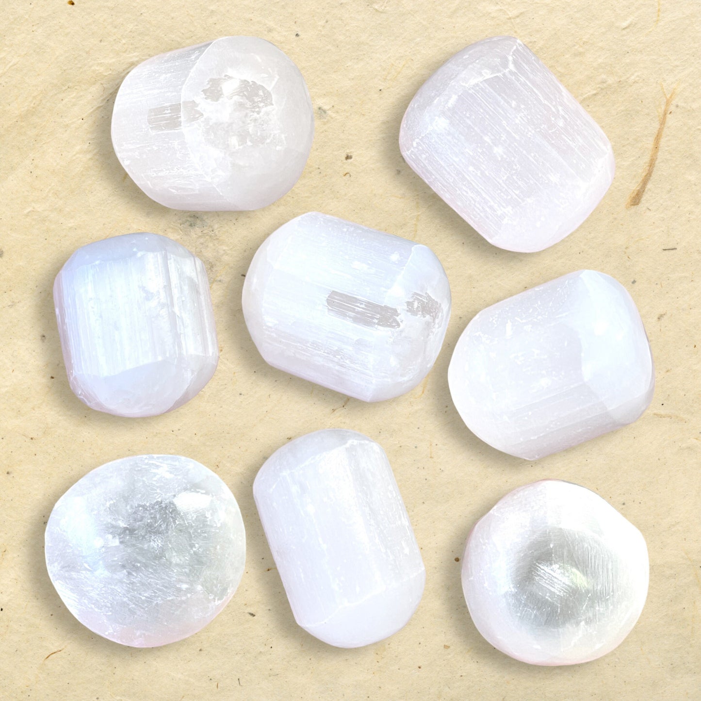 Satin Spar Selenite Tumbled Crystal - You get one