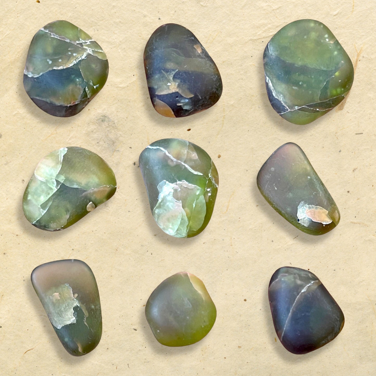 Peridot Satin Tumbled Crystals - You get one