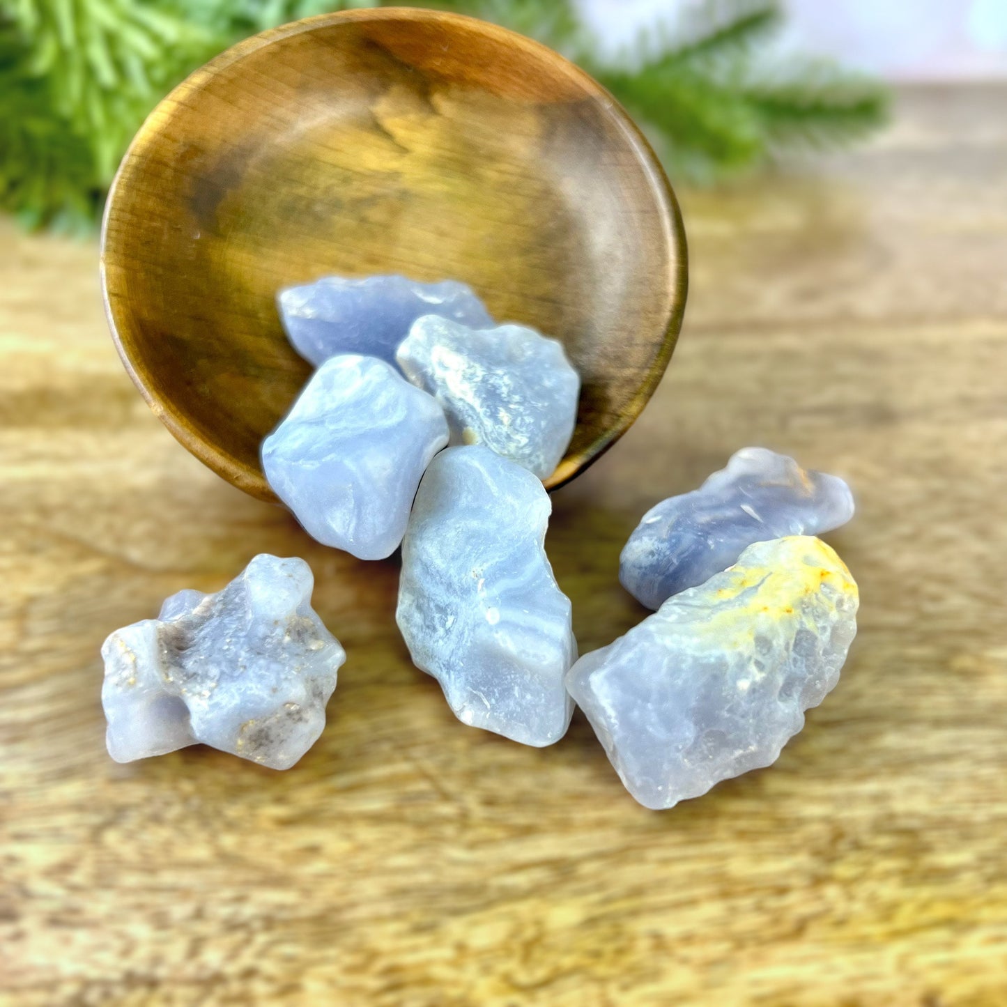 Blue Lace Agate Tumbled Crystal with Matte Finish - You get one