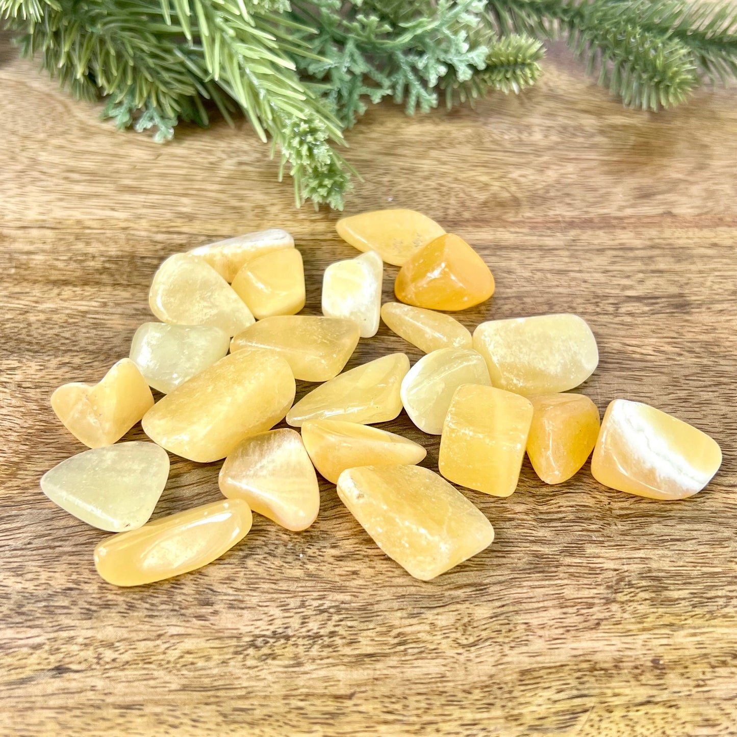 Yellow Calcite Tumbled Crystals x1