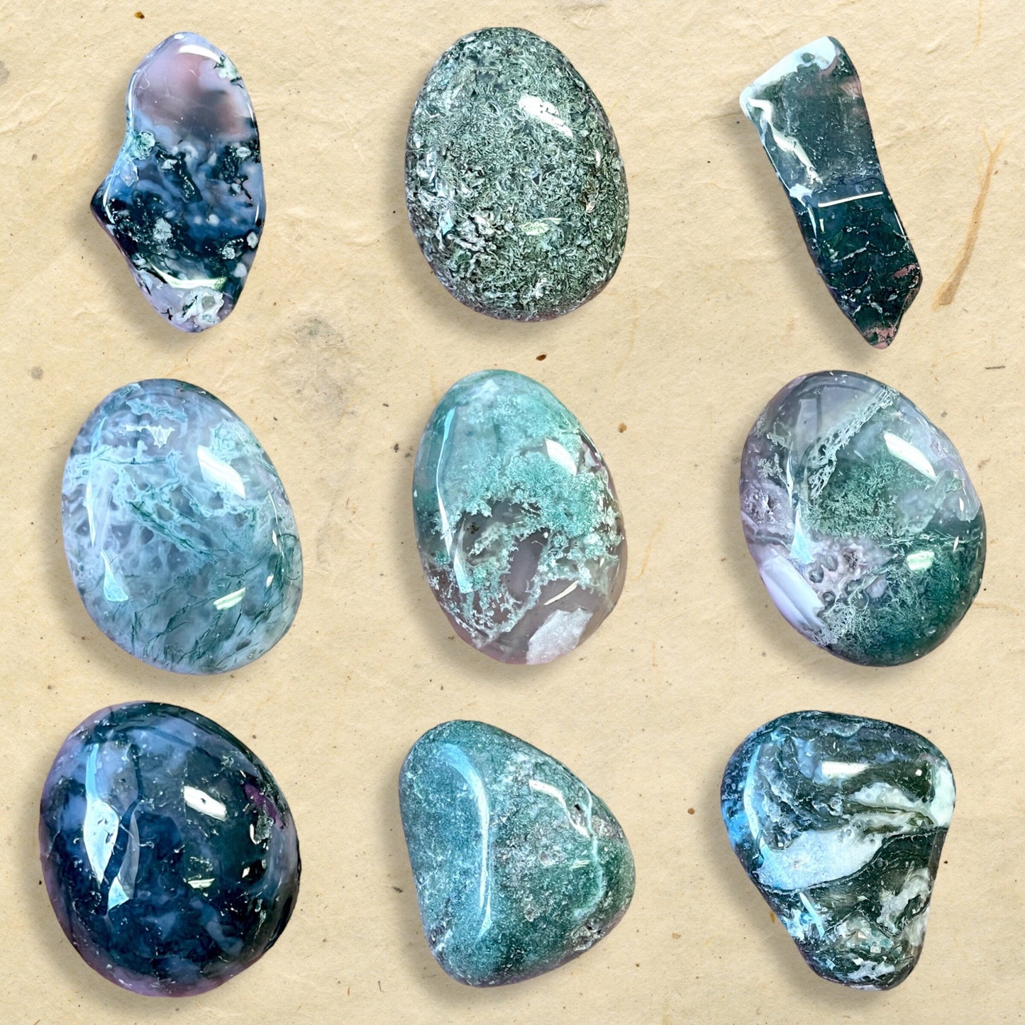 Moss Agate Tumbled Crystal - You get one