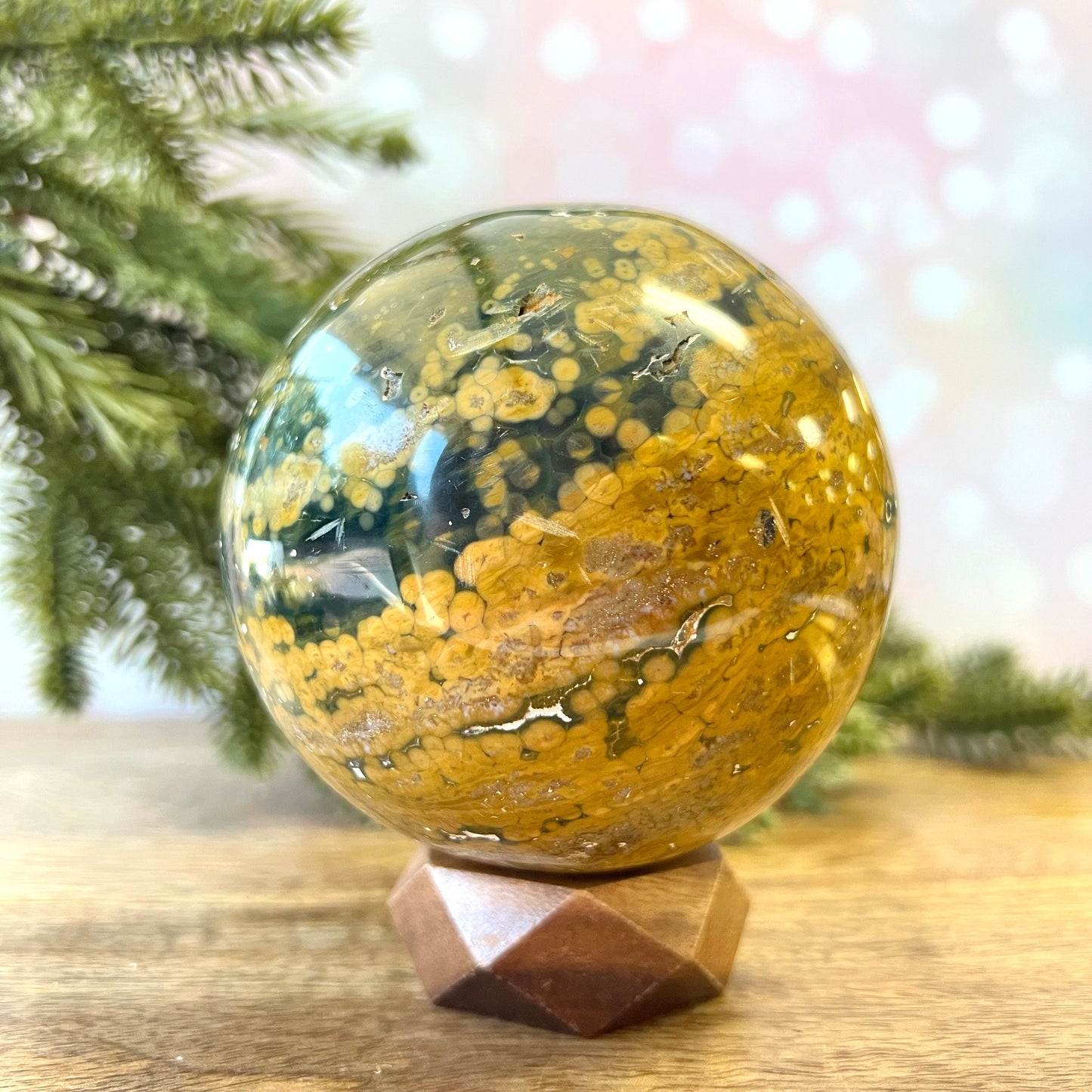 Ocean Jasper Large Crystal Sphere