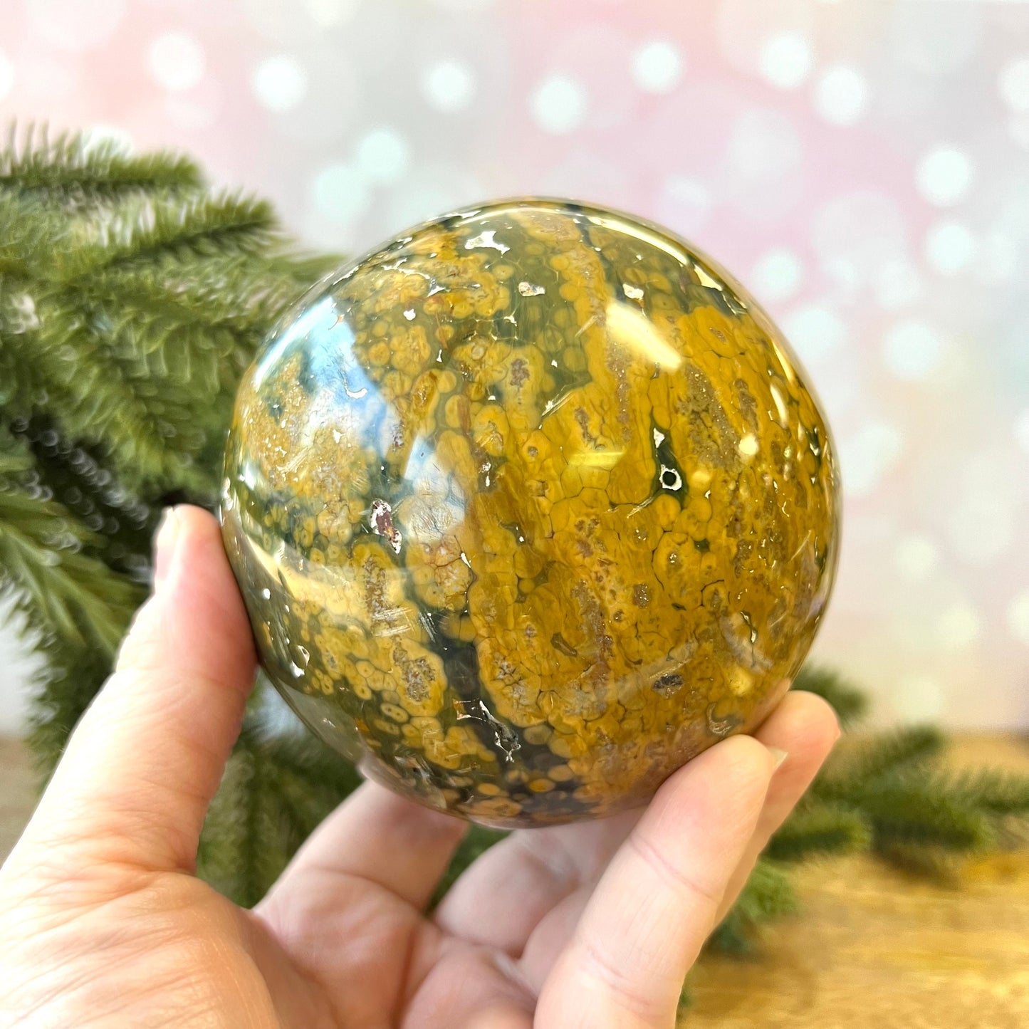 Ocean Jasper Large Crystal Sphere