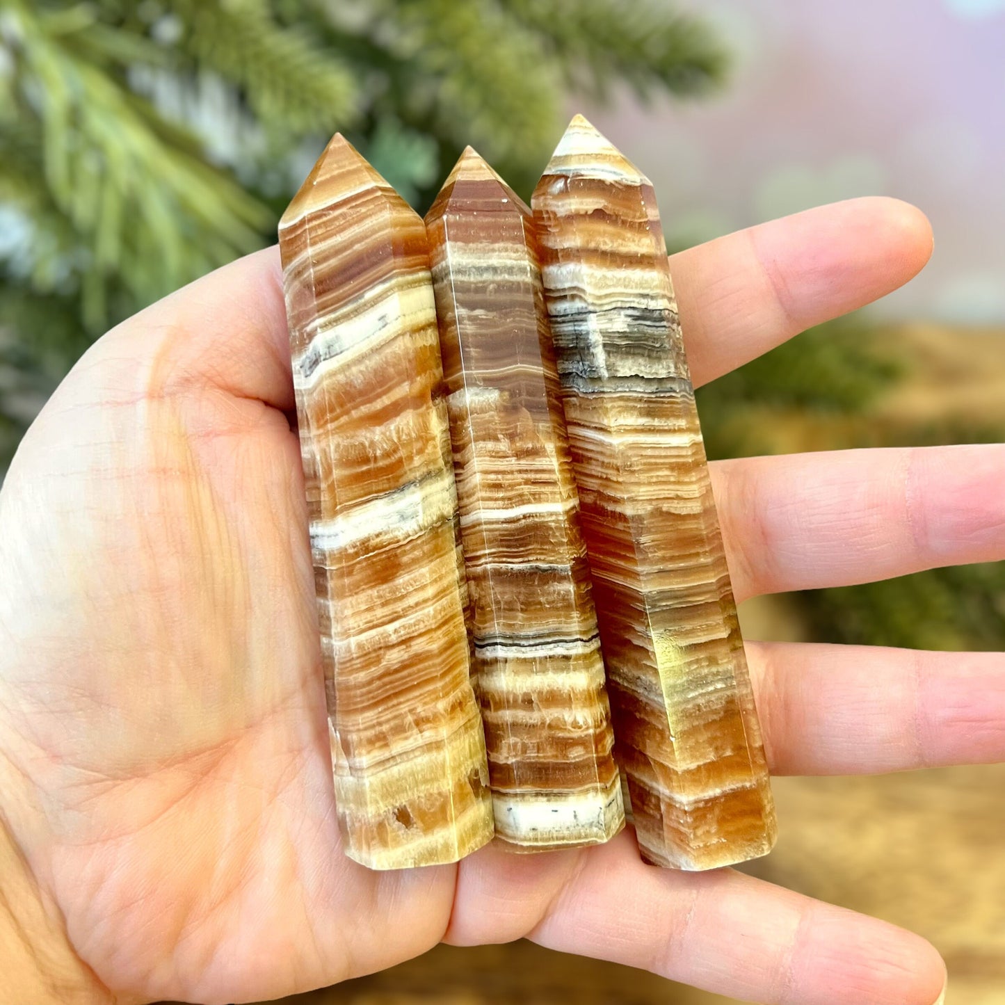 Honey Calcite Crystal Tower - You get one