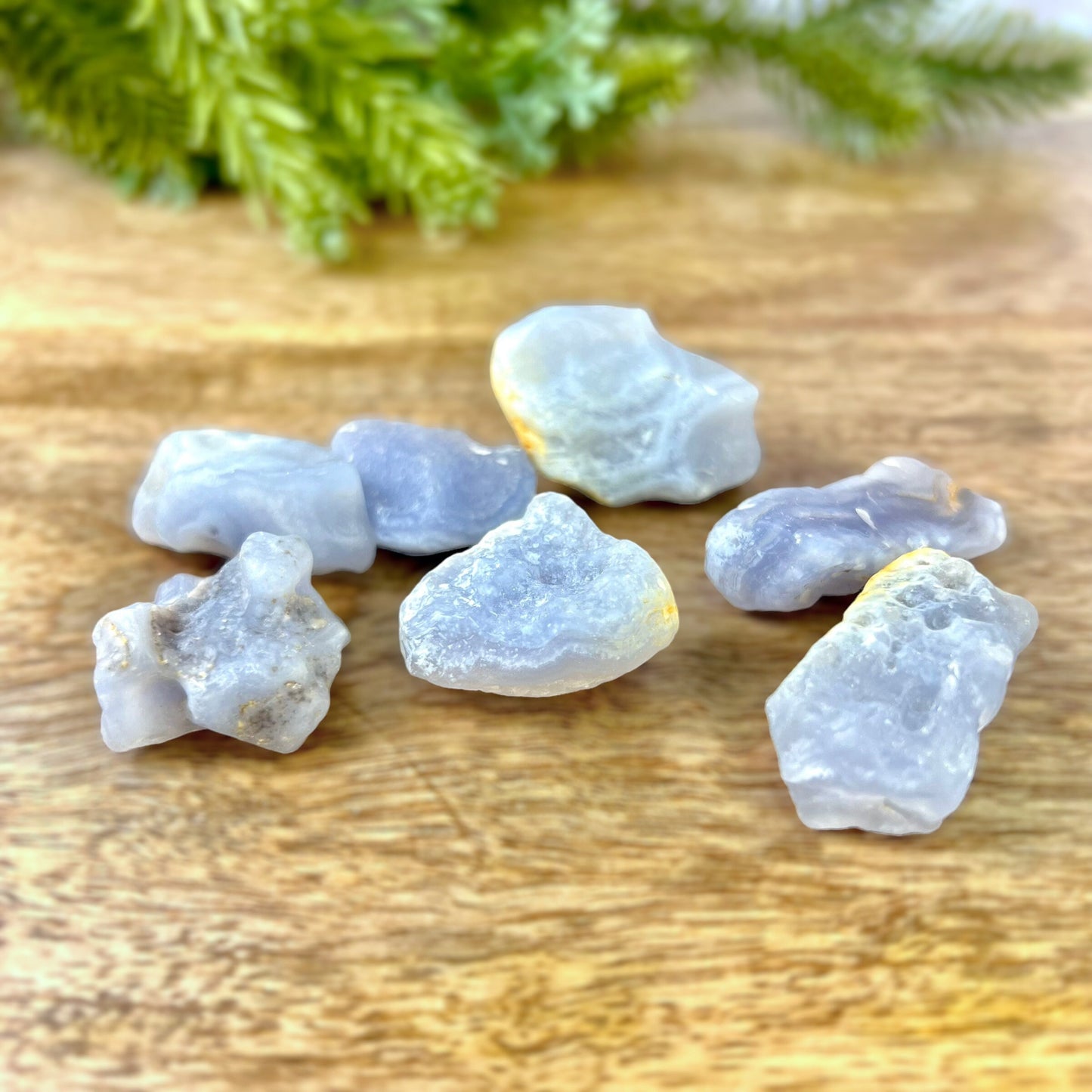 Blue Lace Agate Tumbled Crystal with Matte Finish - You get one