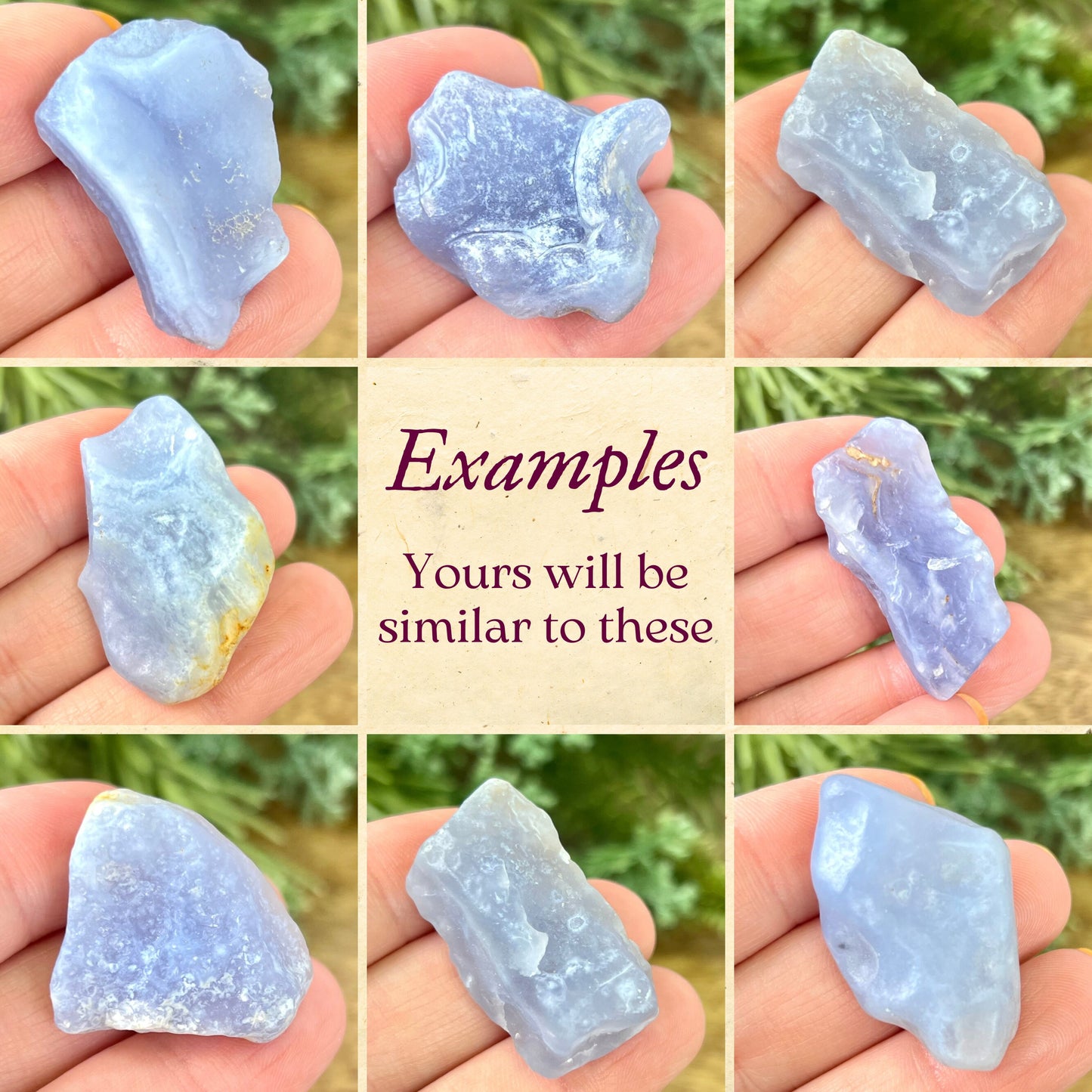 Blue Lace Agate Tumbled Crystal with Matte Finish - You get one