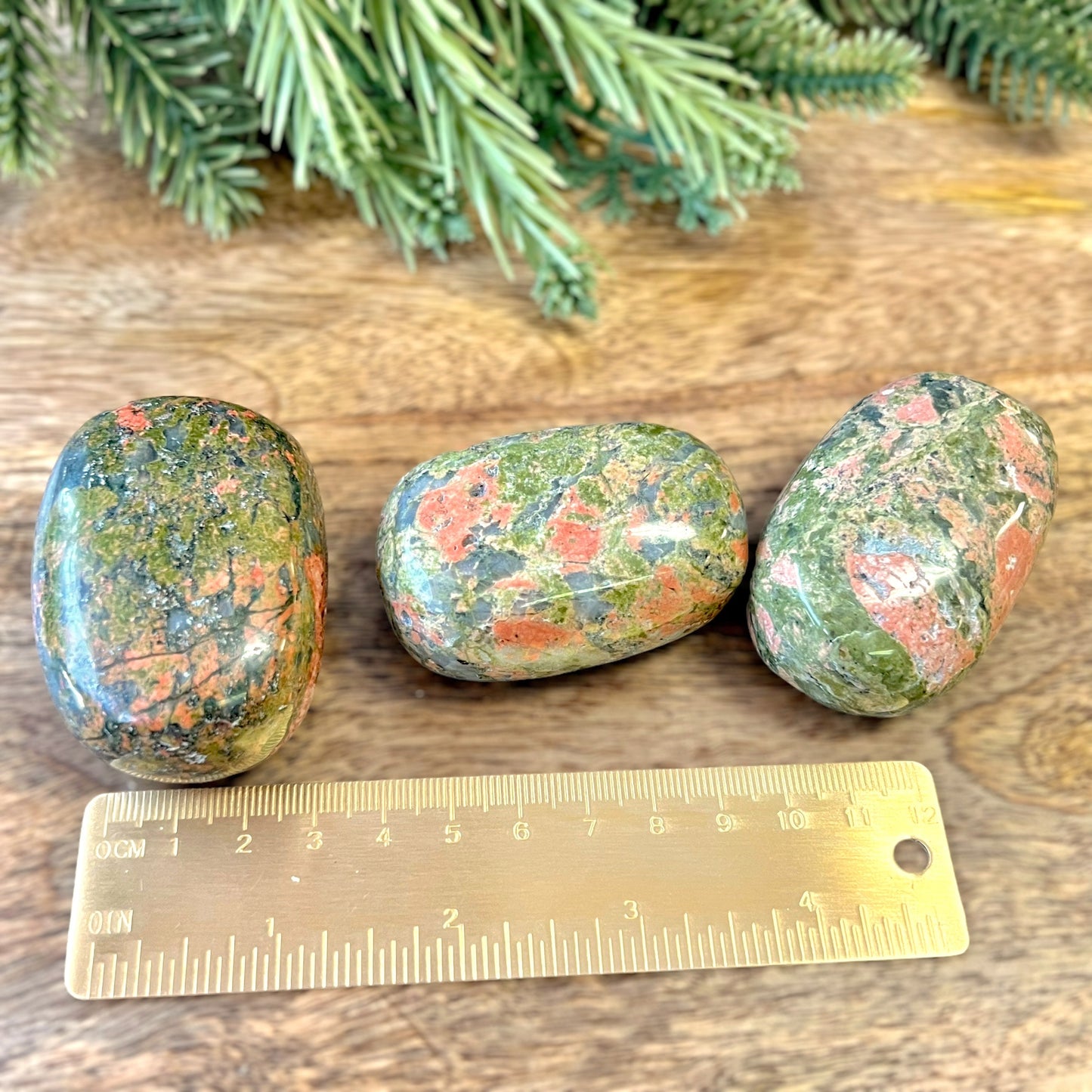 Unakite Palm Stone - You get one