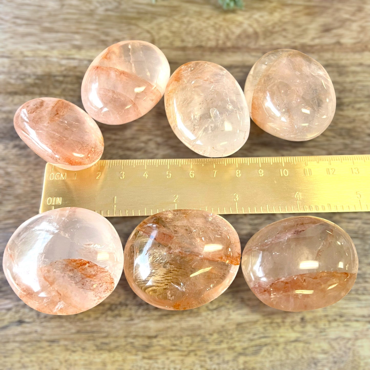 Fire Quartz Palm Stone - You get one