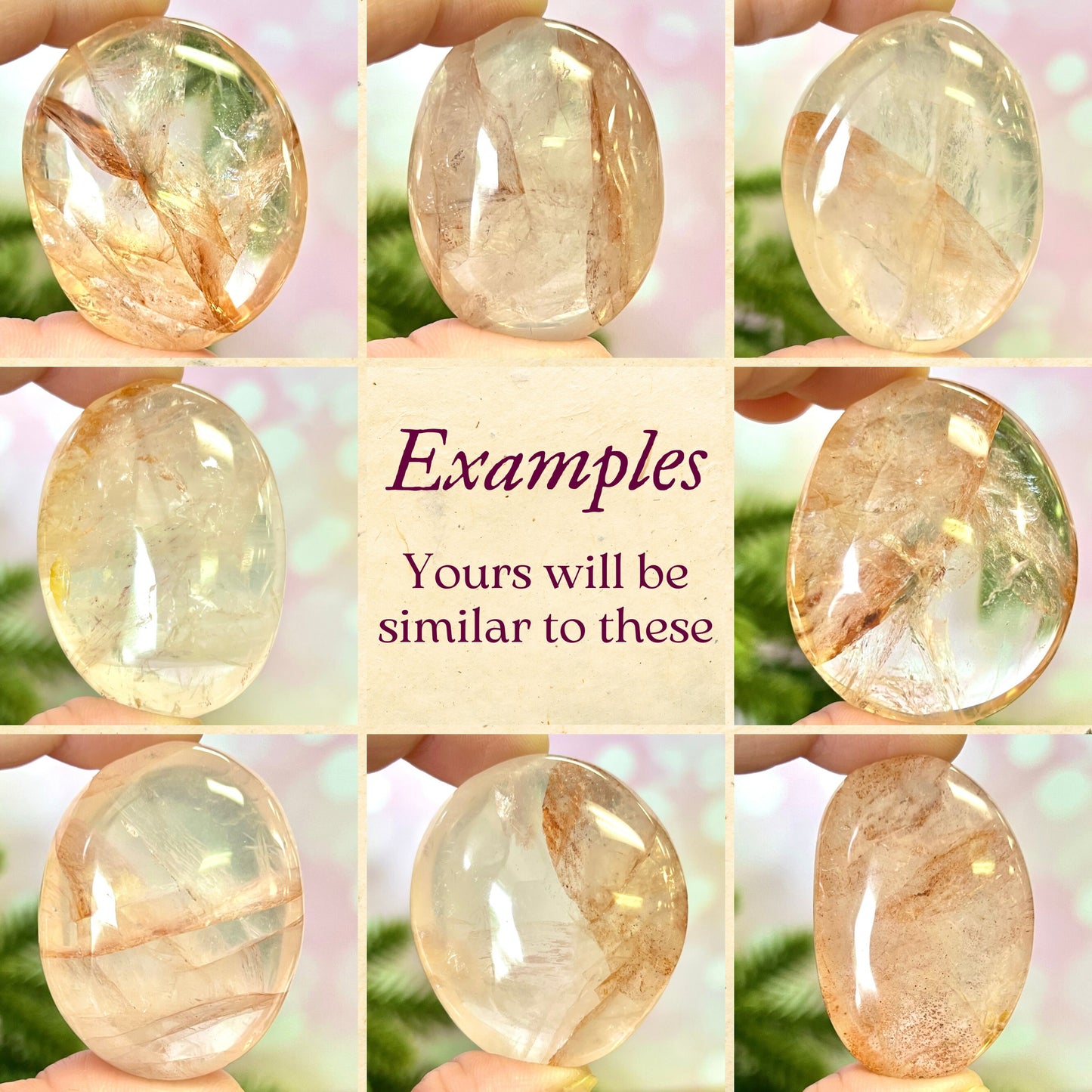 Fire Quartz Palm Stone - You get one